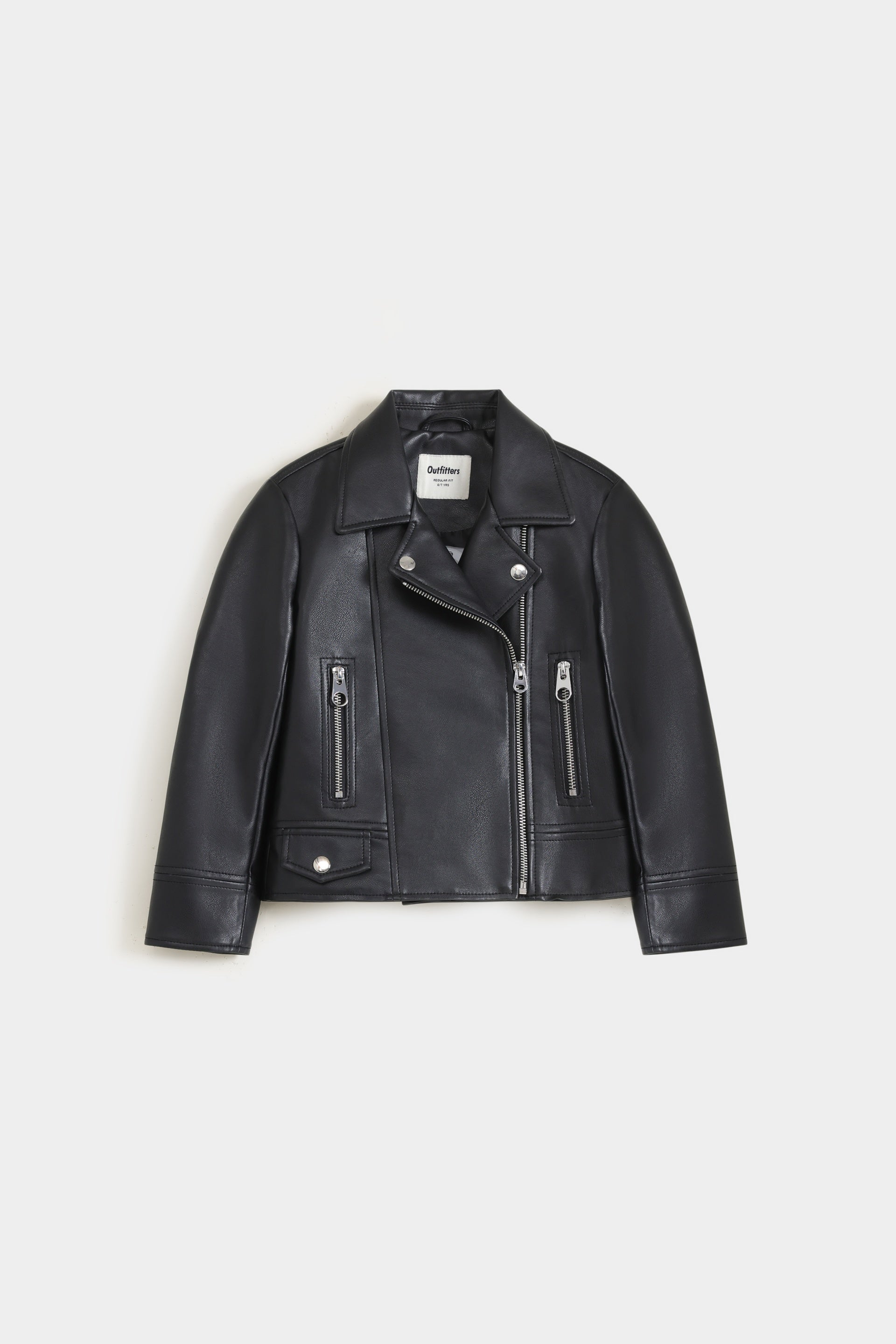 Faux Leather Biker Jacket – Outfitters - Main Image
