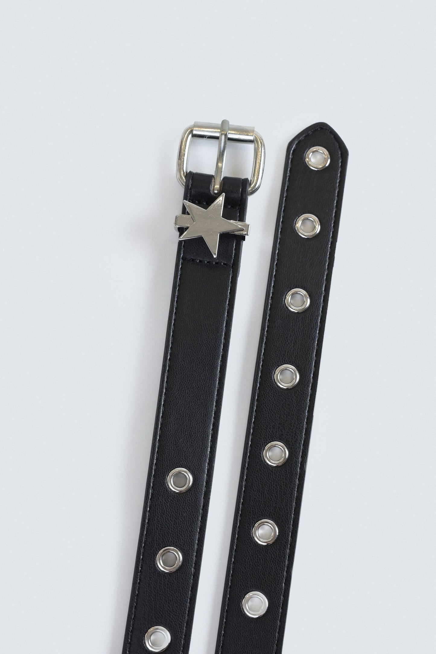 Faux Leather Grommet Belt