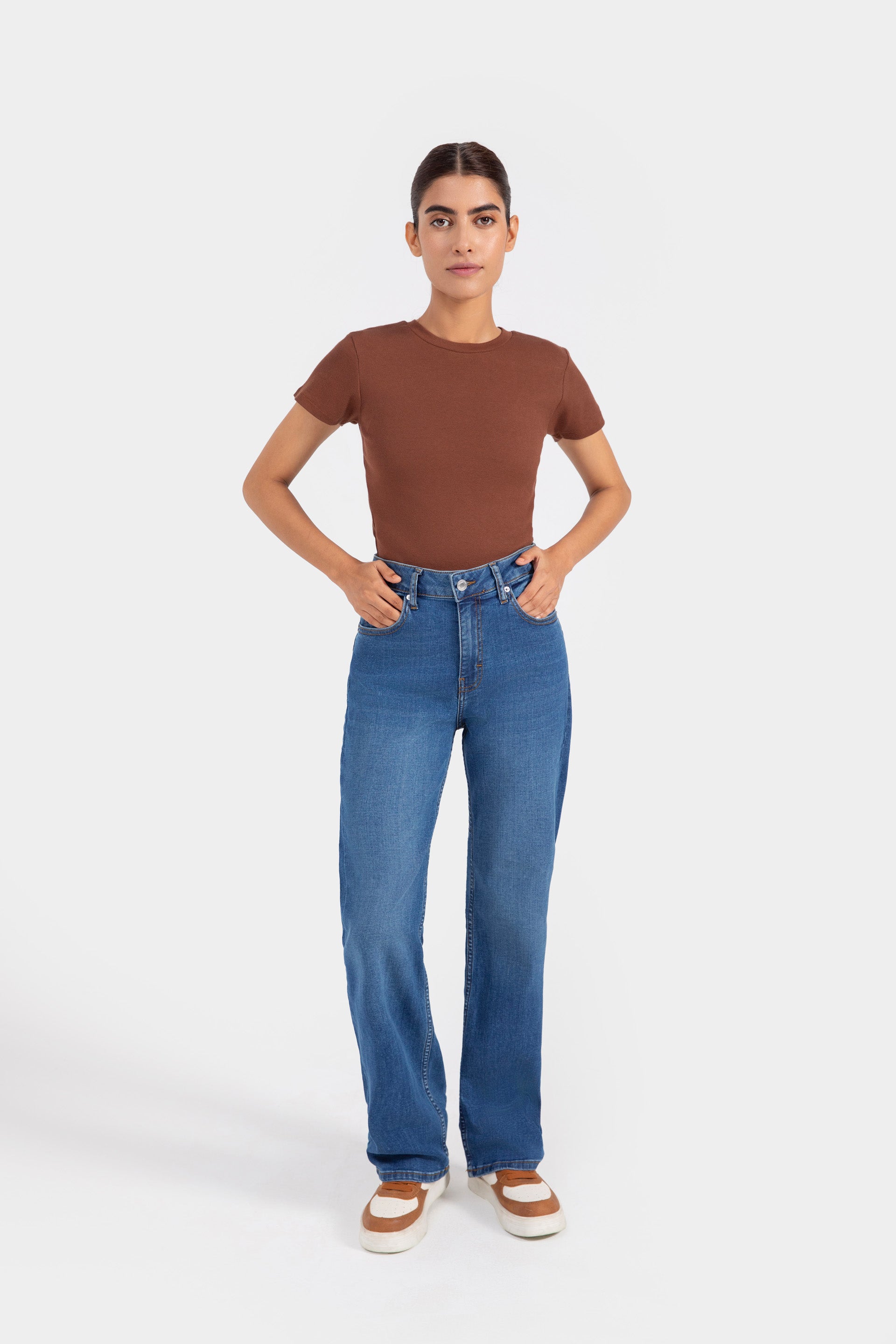 Low-Rise Bootcut Jeans