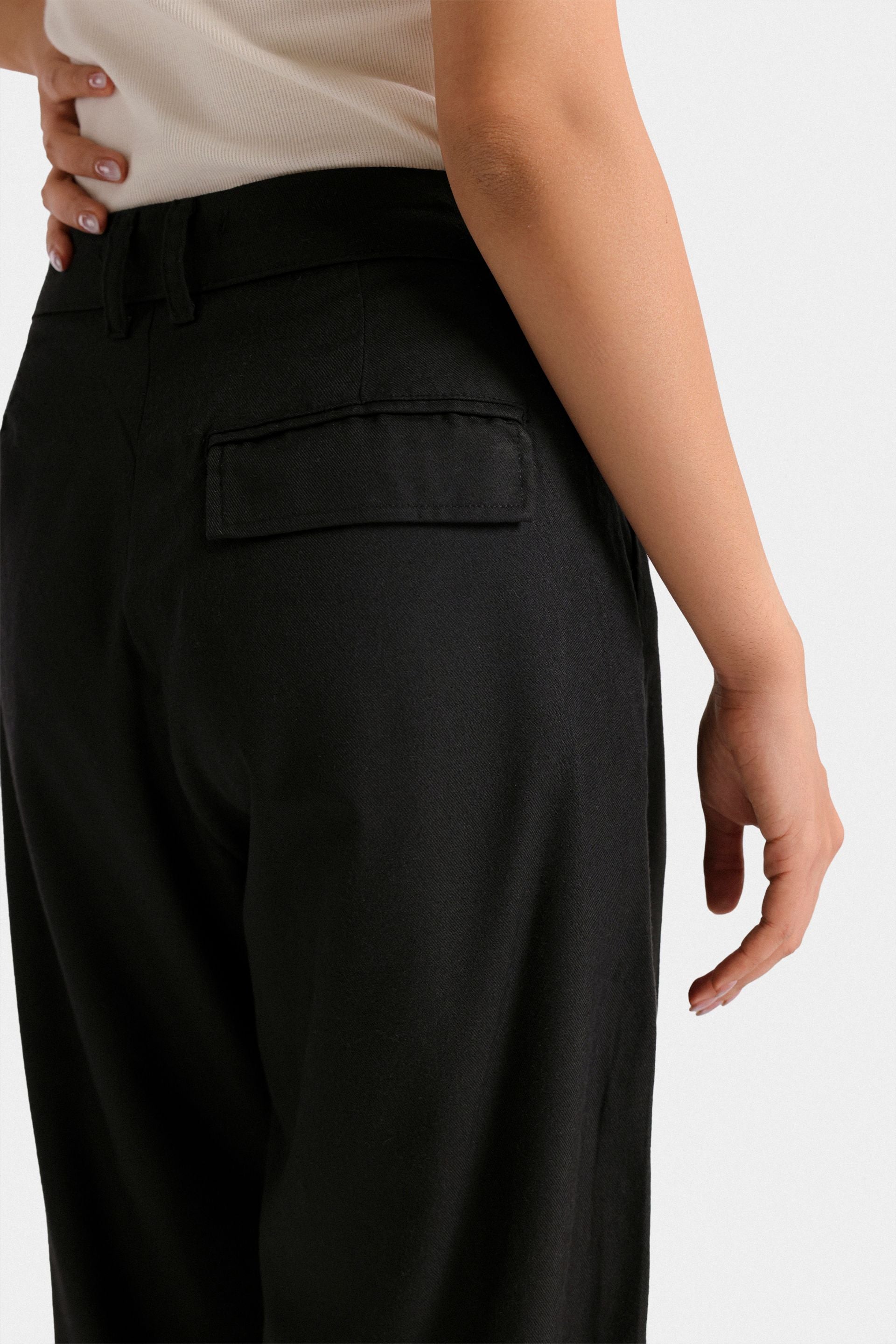 Pleated Wide Leg Trousers