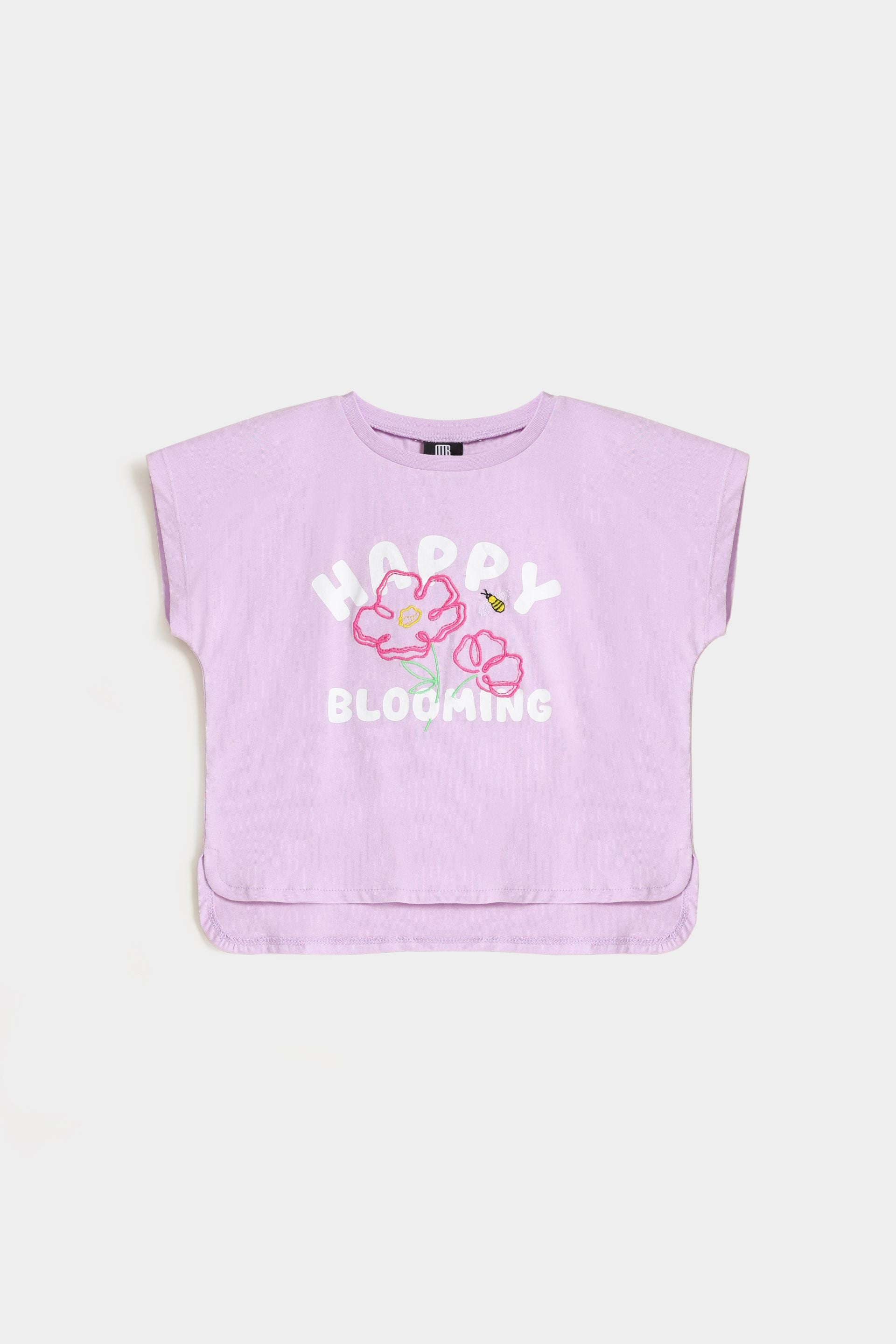 Embroidered Slogan T-Shirt