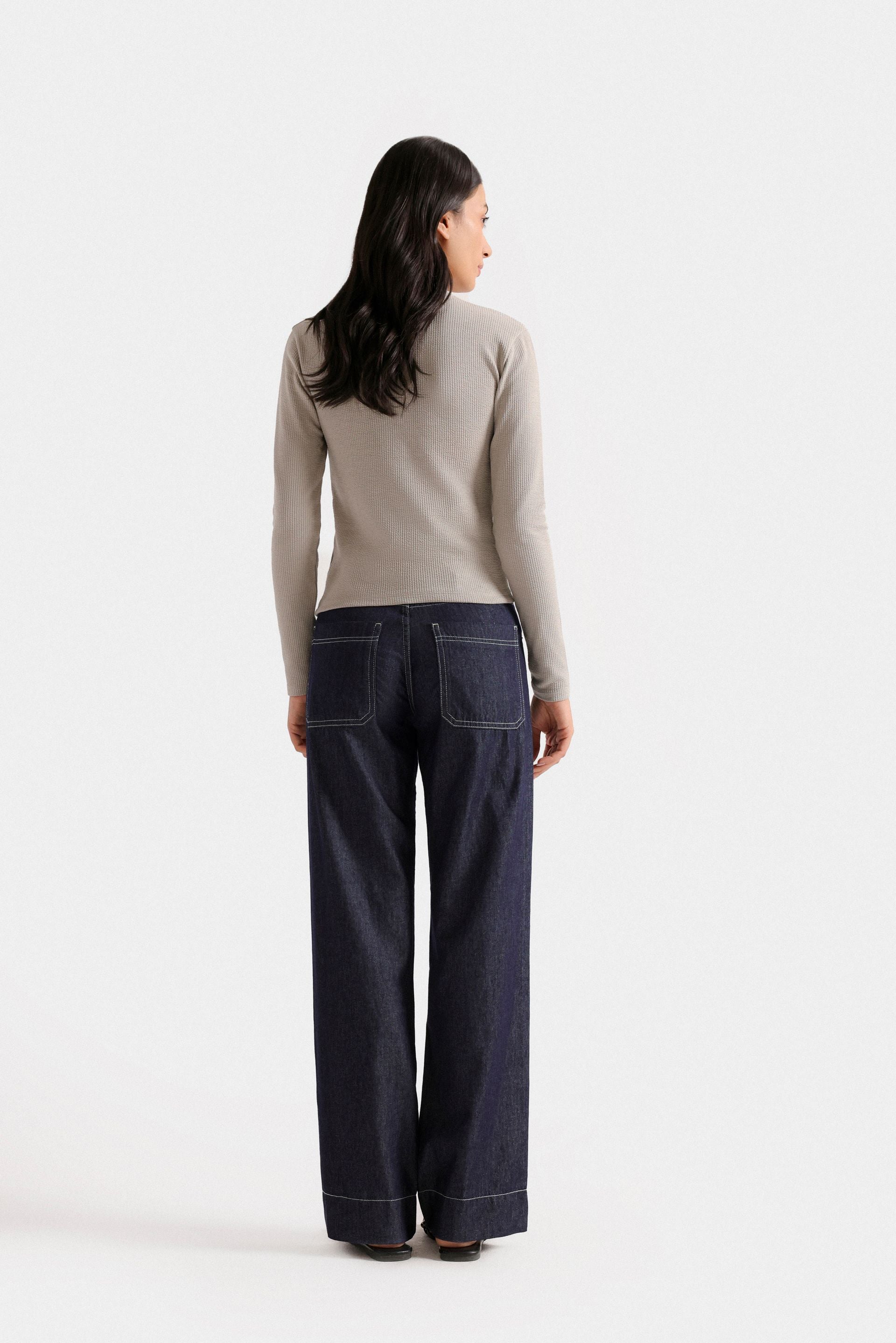 Grungy Wide-Leg Jeans