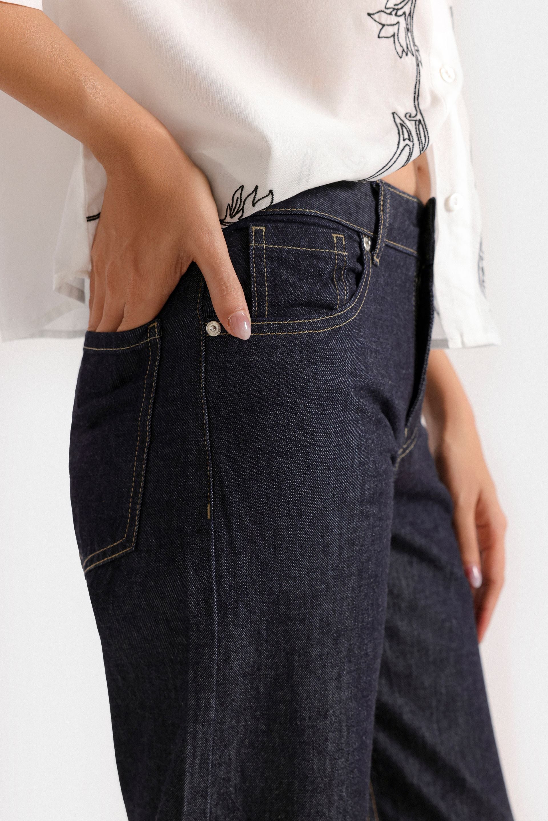 Wide Leg With Turned Up Hem