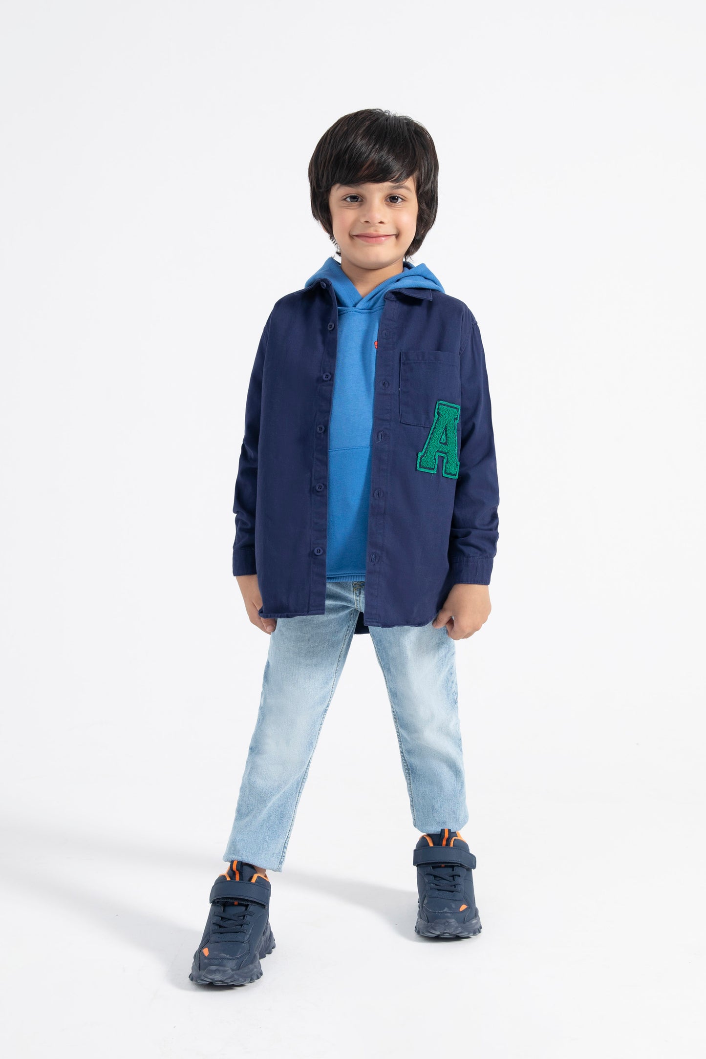 Embroidered Button Down Graphic Shirt