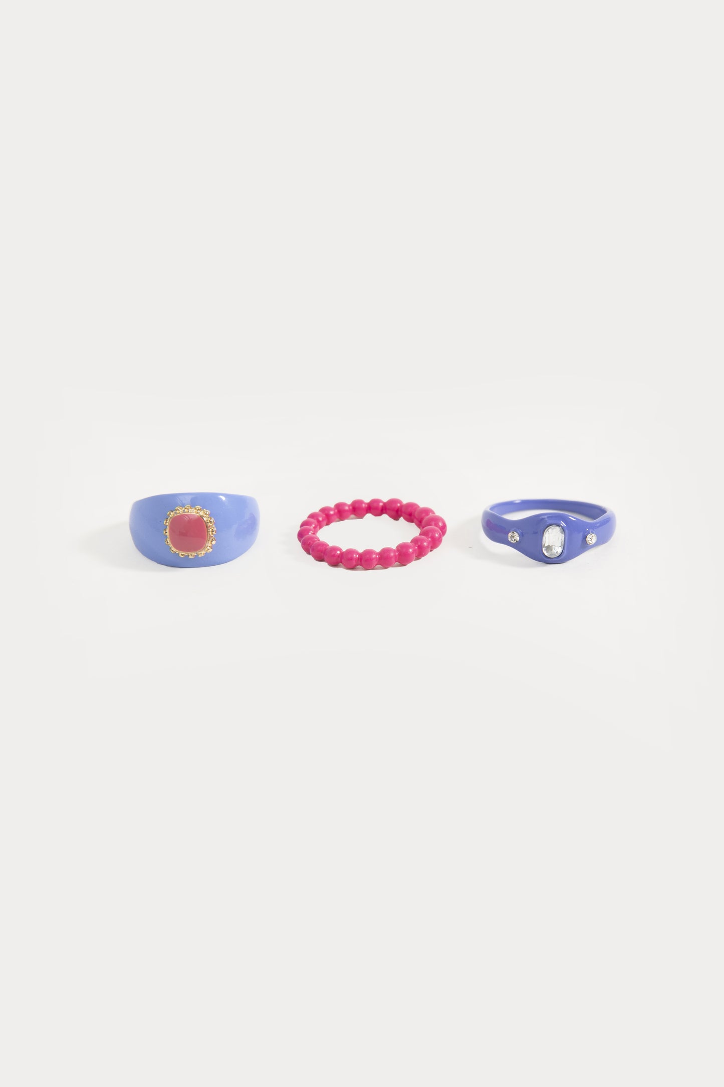 Set of Color Pop Bold Rings