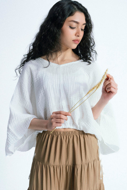 Cropped Textured Shirt