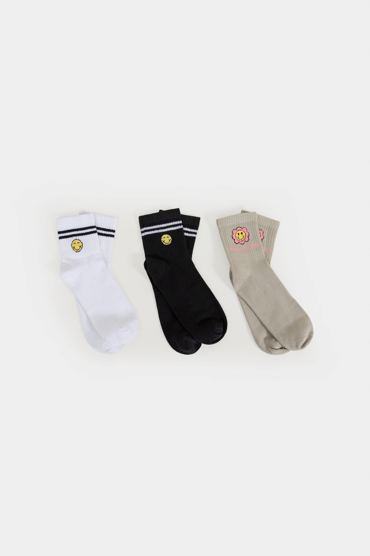 Smiley Pack of 3 Socks