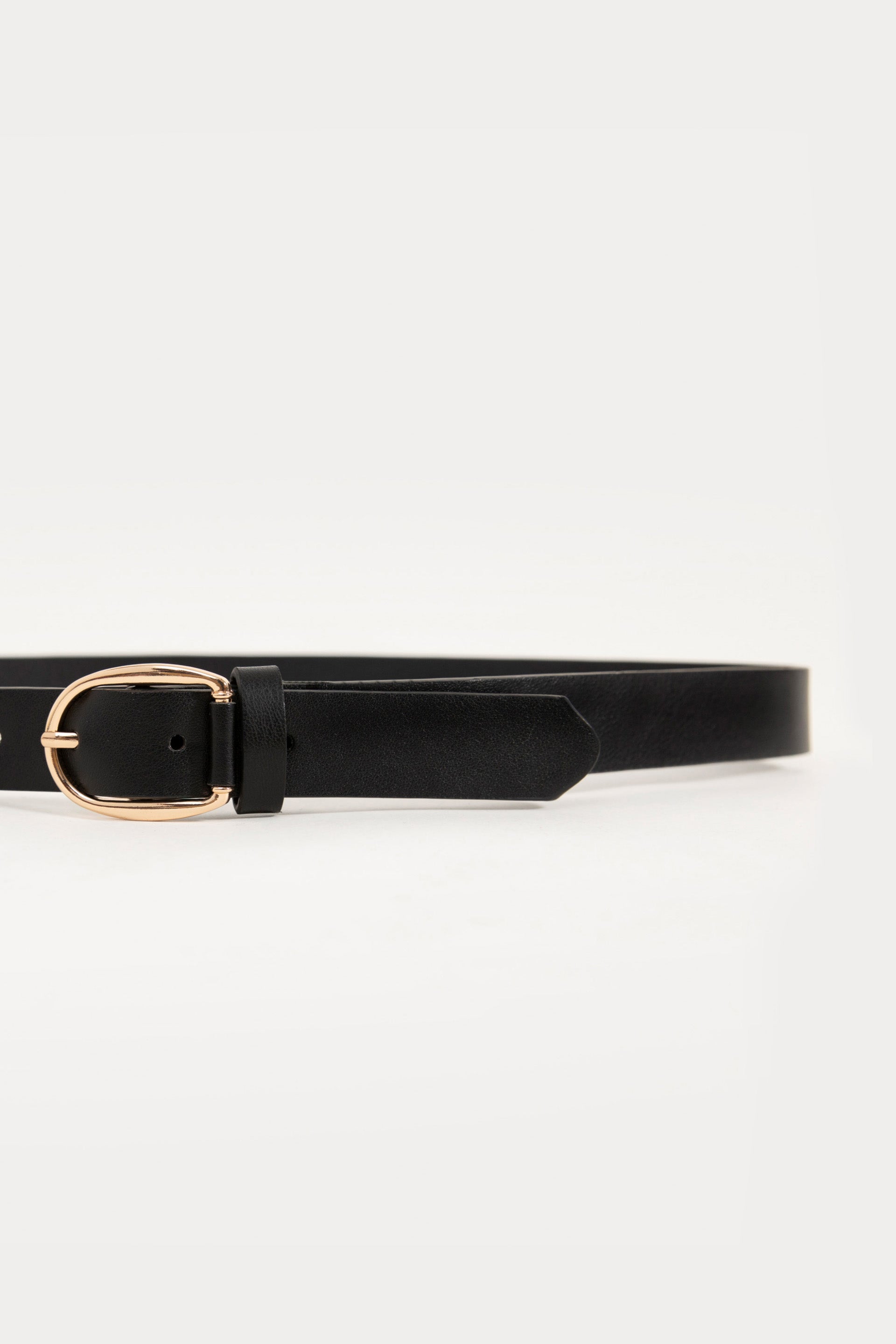 Black Faux Leather Belt