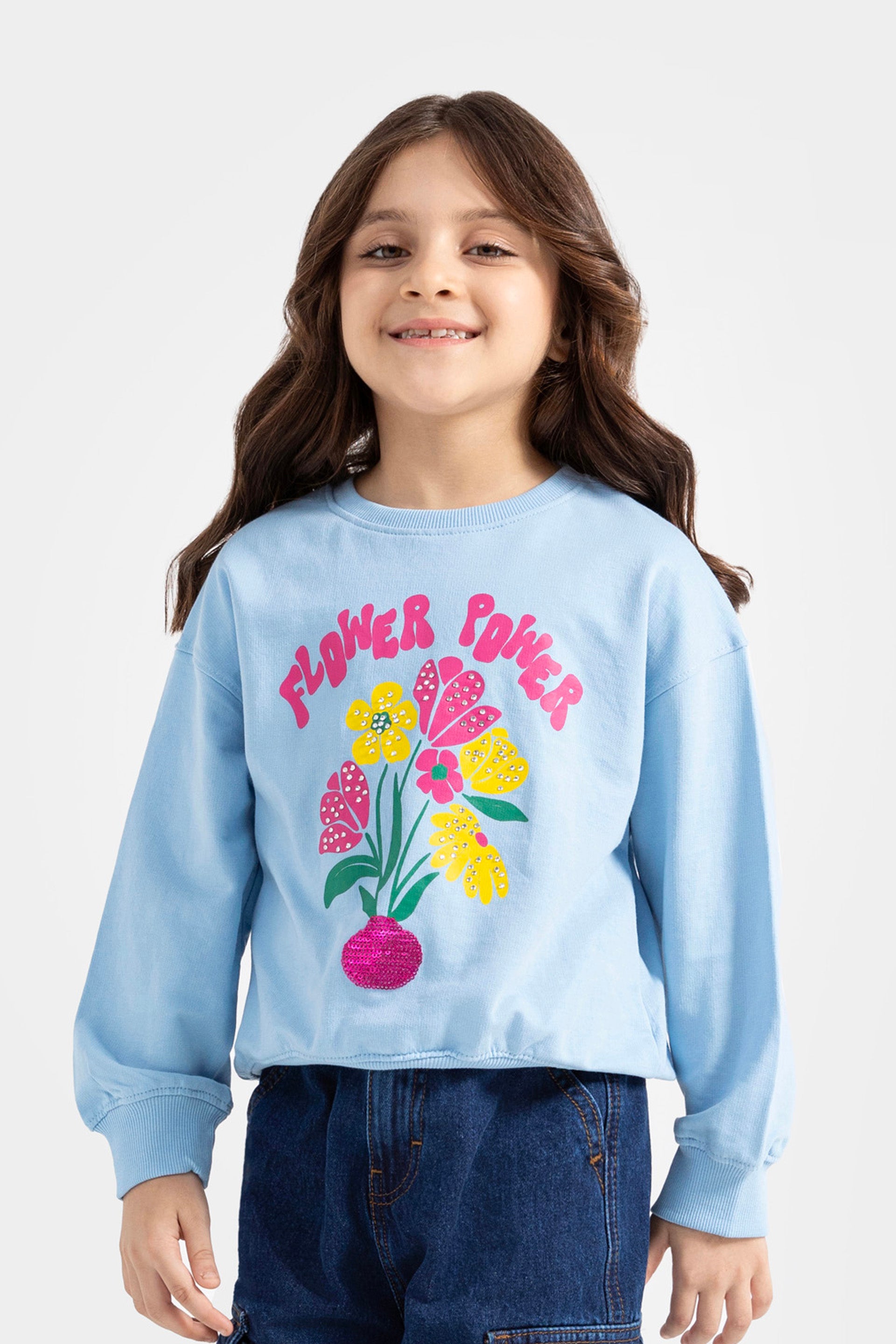 Flower Power Graphic Sweatshirt