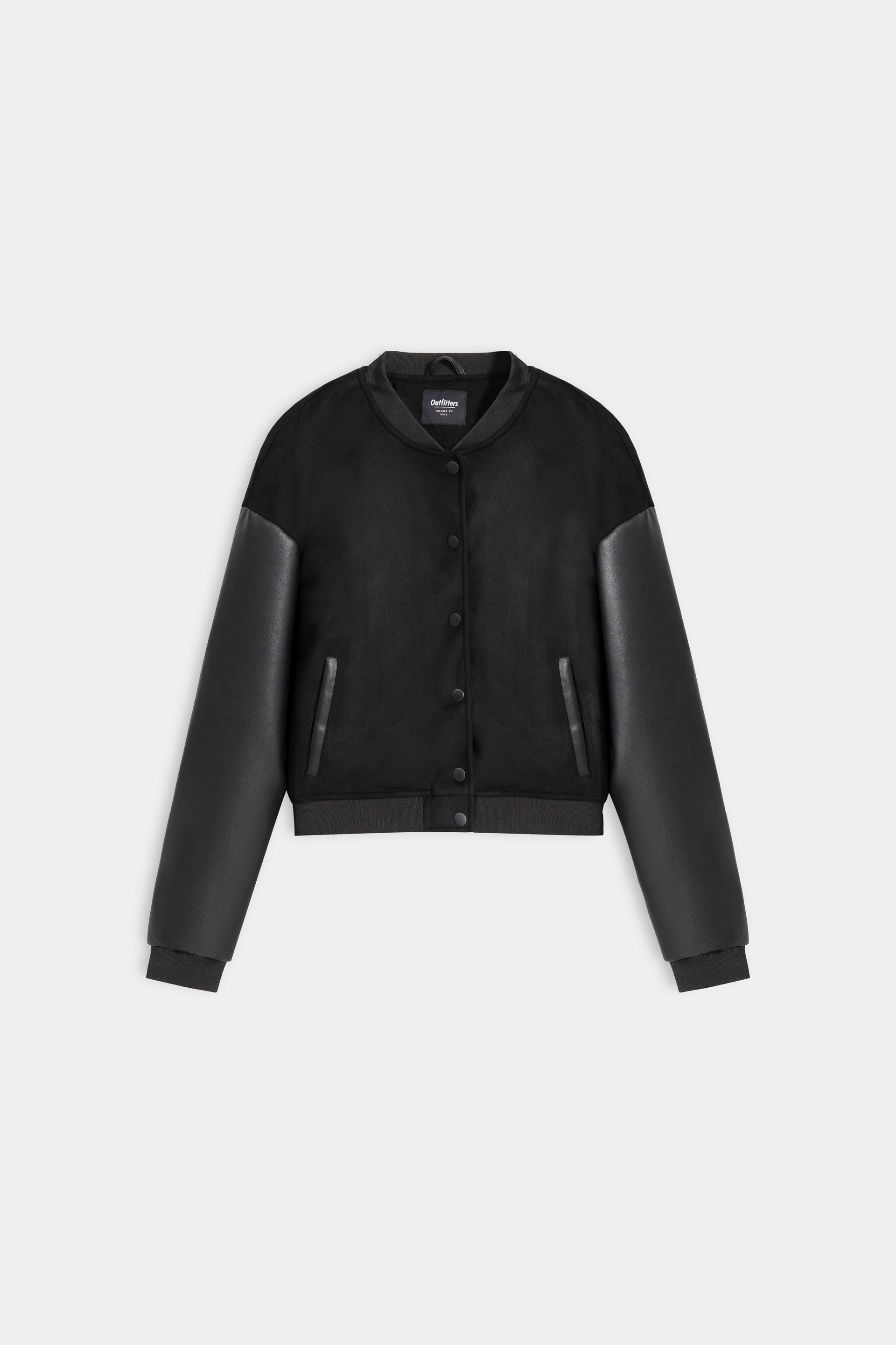 wool & faux leather jacket