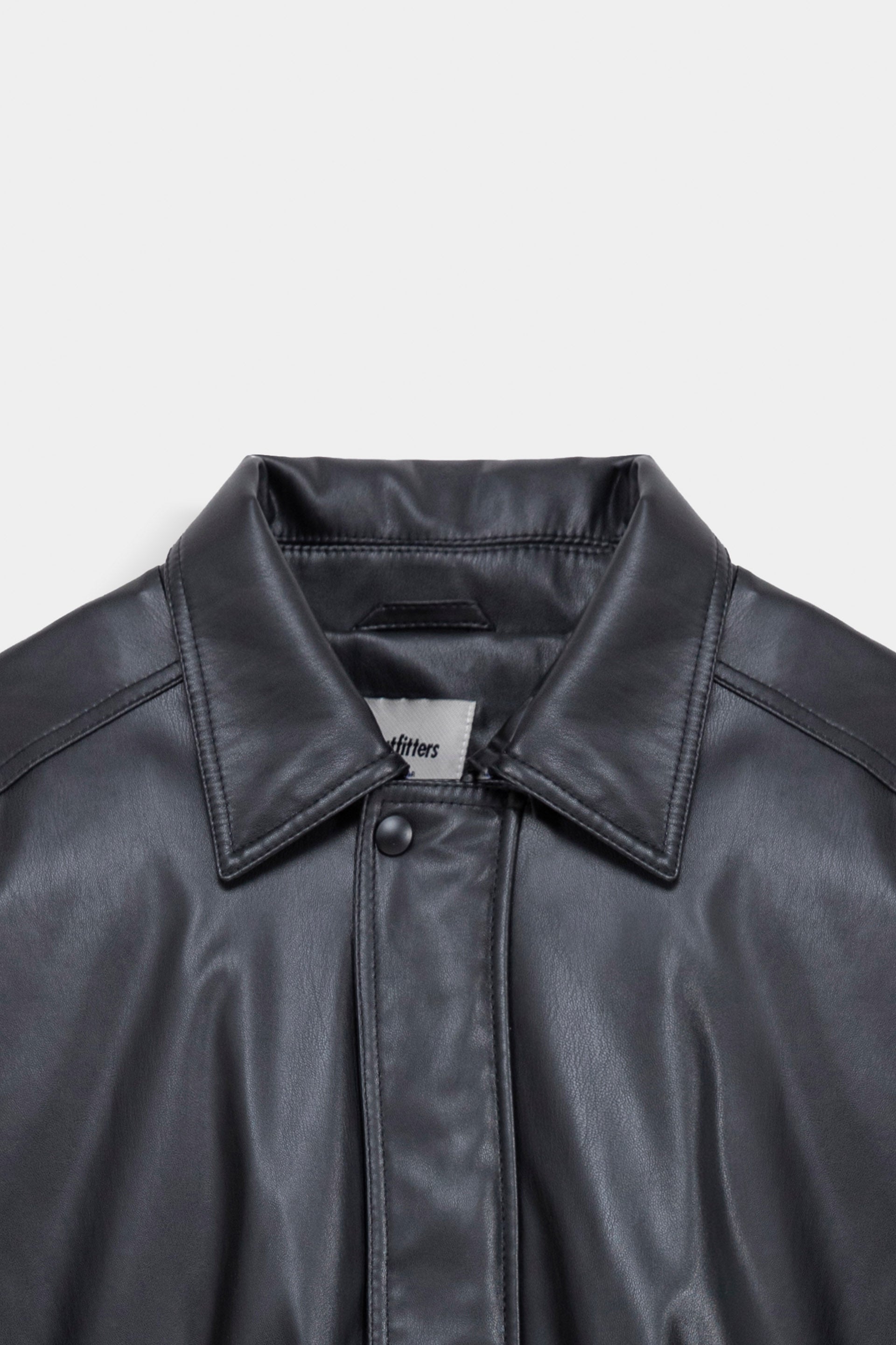 Faux leather oversized jacket