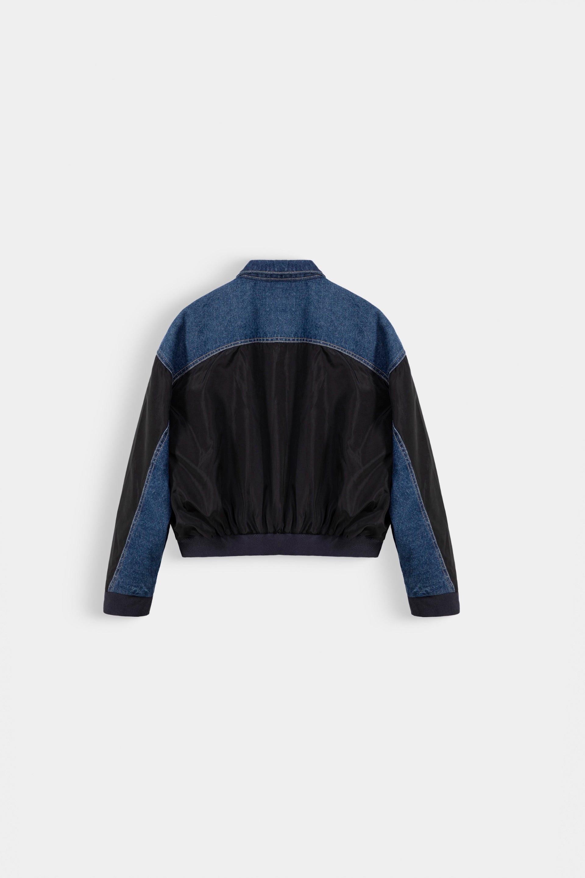 Contrast Denim Bomber Jacket