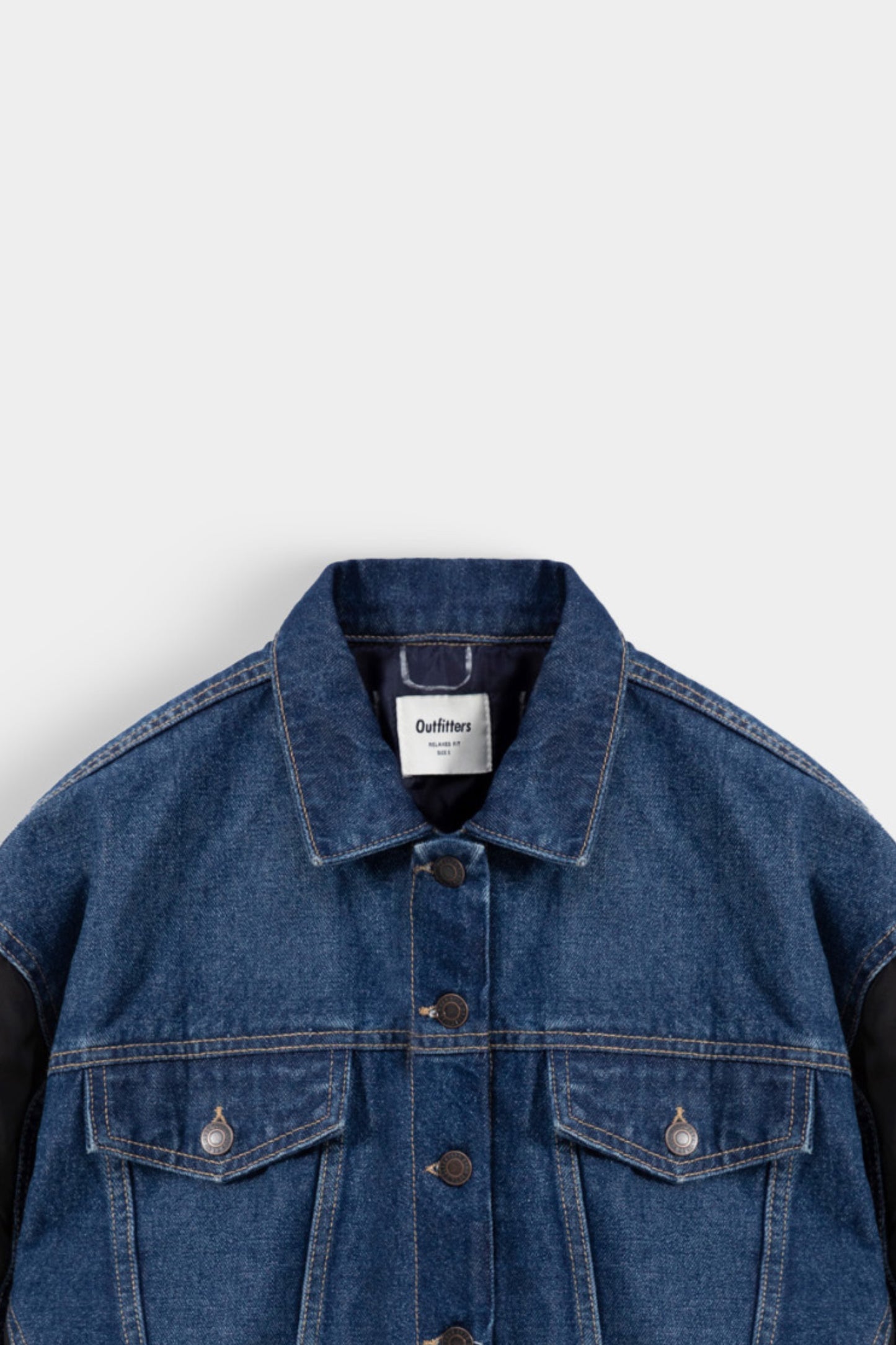 Contrast Denim Bomber Jacket