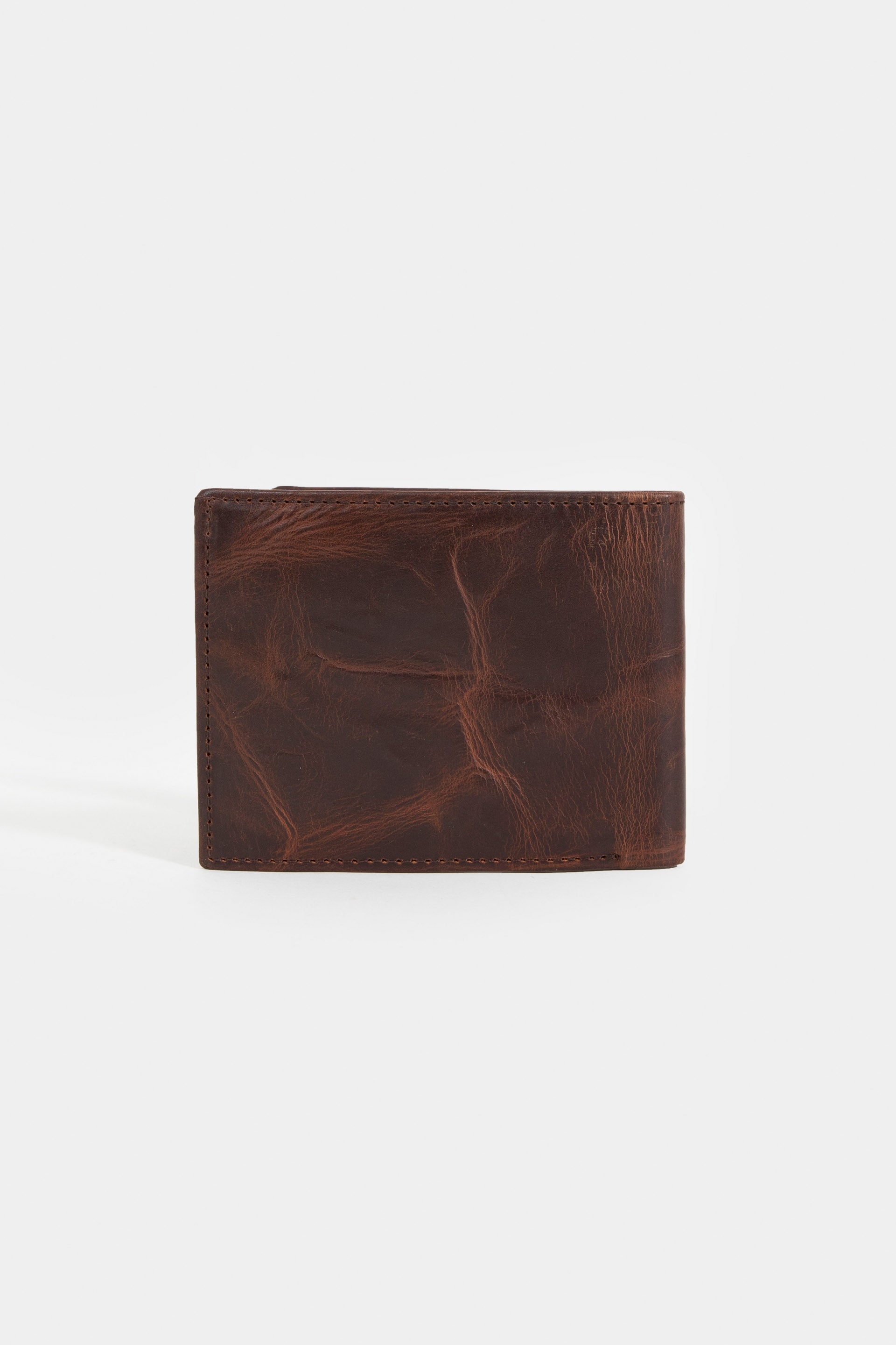 color-contrast textured leather wallet