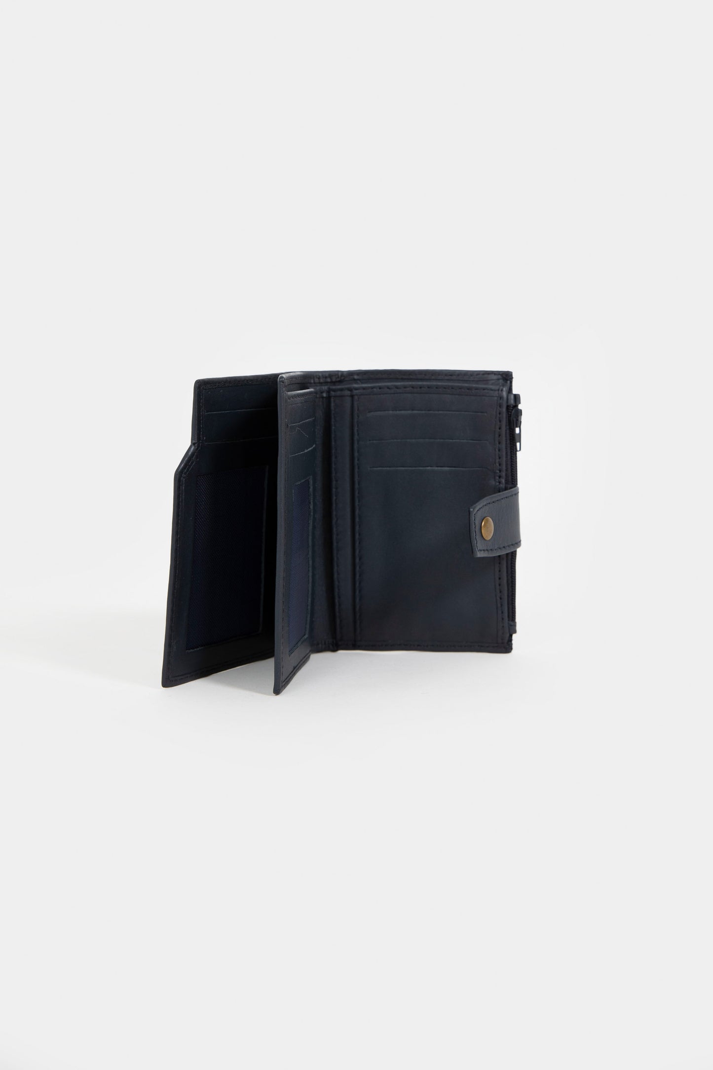 tri-fold leather long wallet