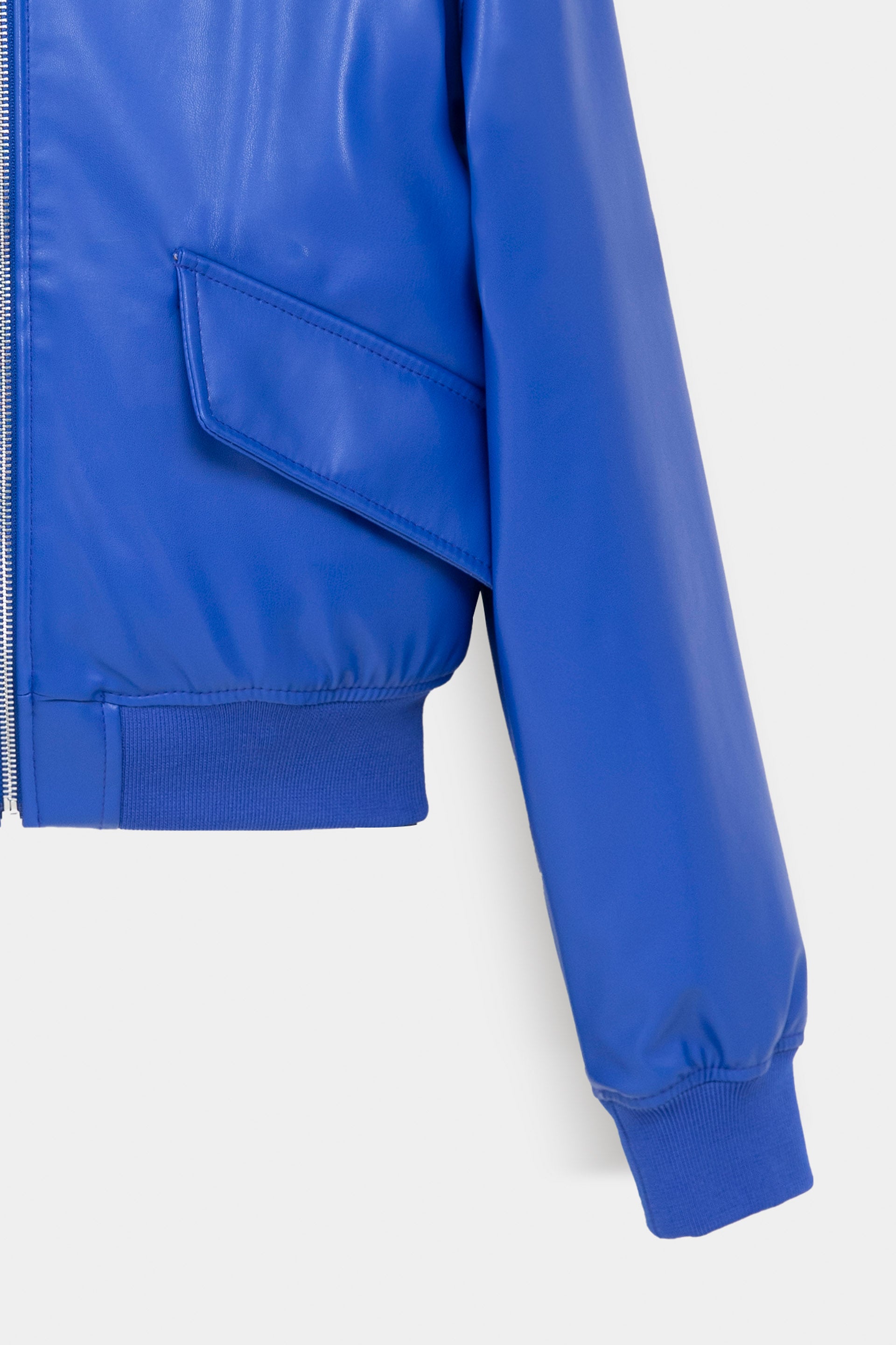 faux leather zipper jacket