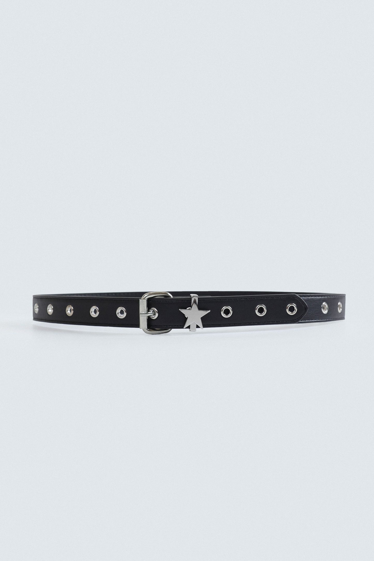 Faux Leather Grommet Belt