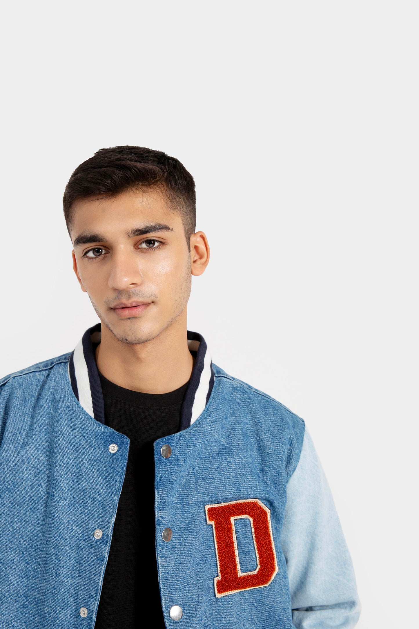 Denim varsity Jacket