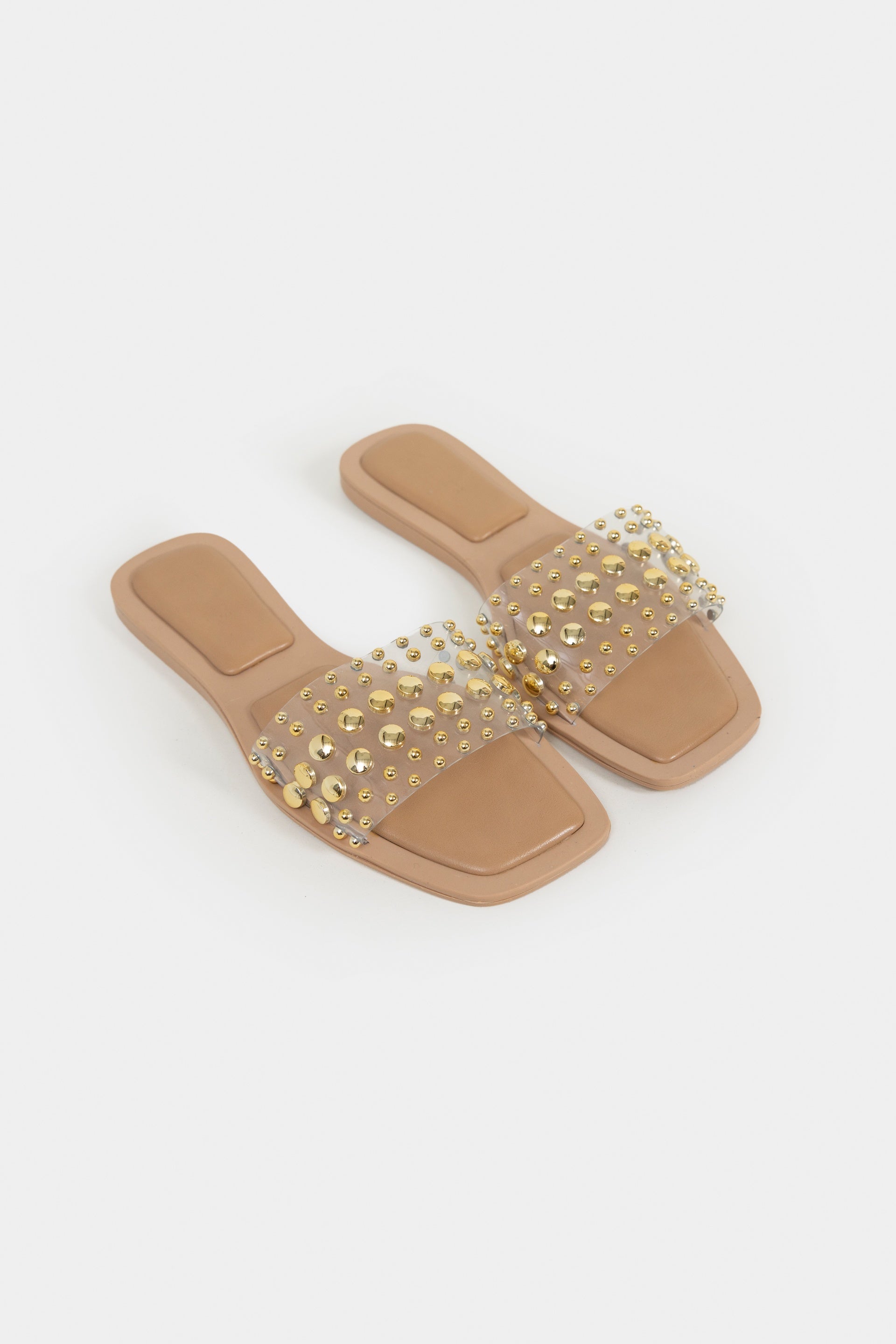 Studded Clear Vinyl Flats