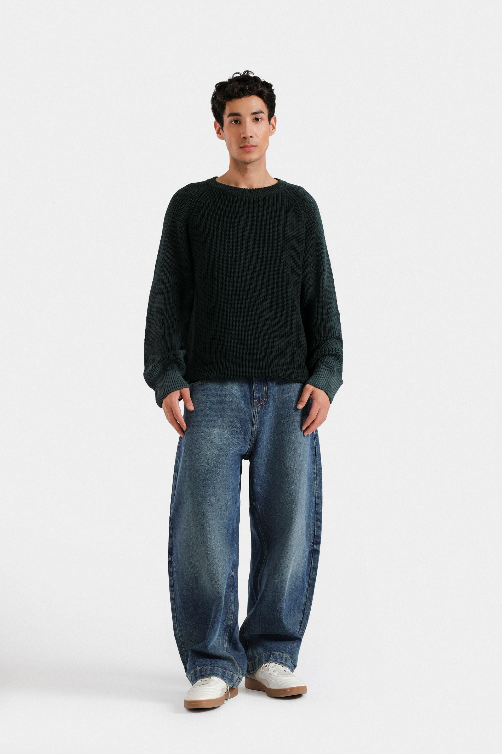 Spray Print Ribbed Sweater