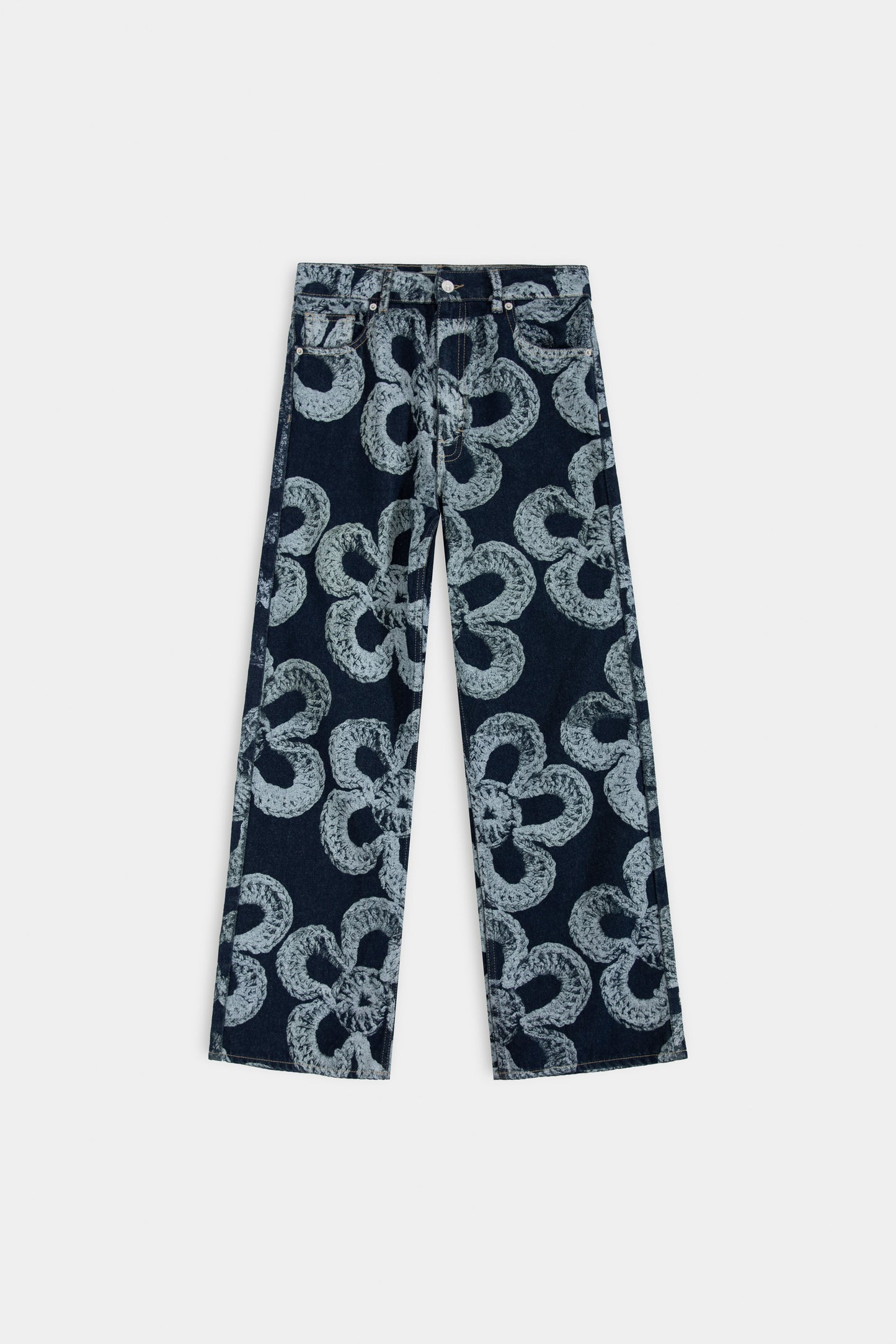 Printed Denim Jeans