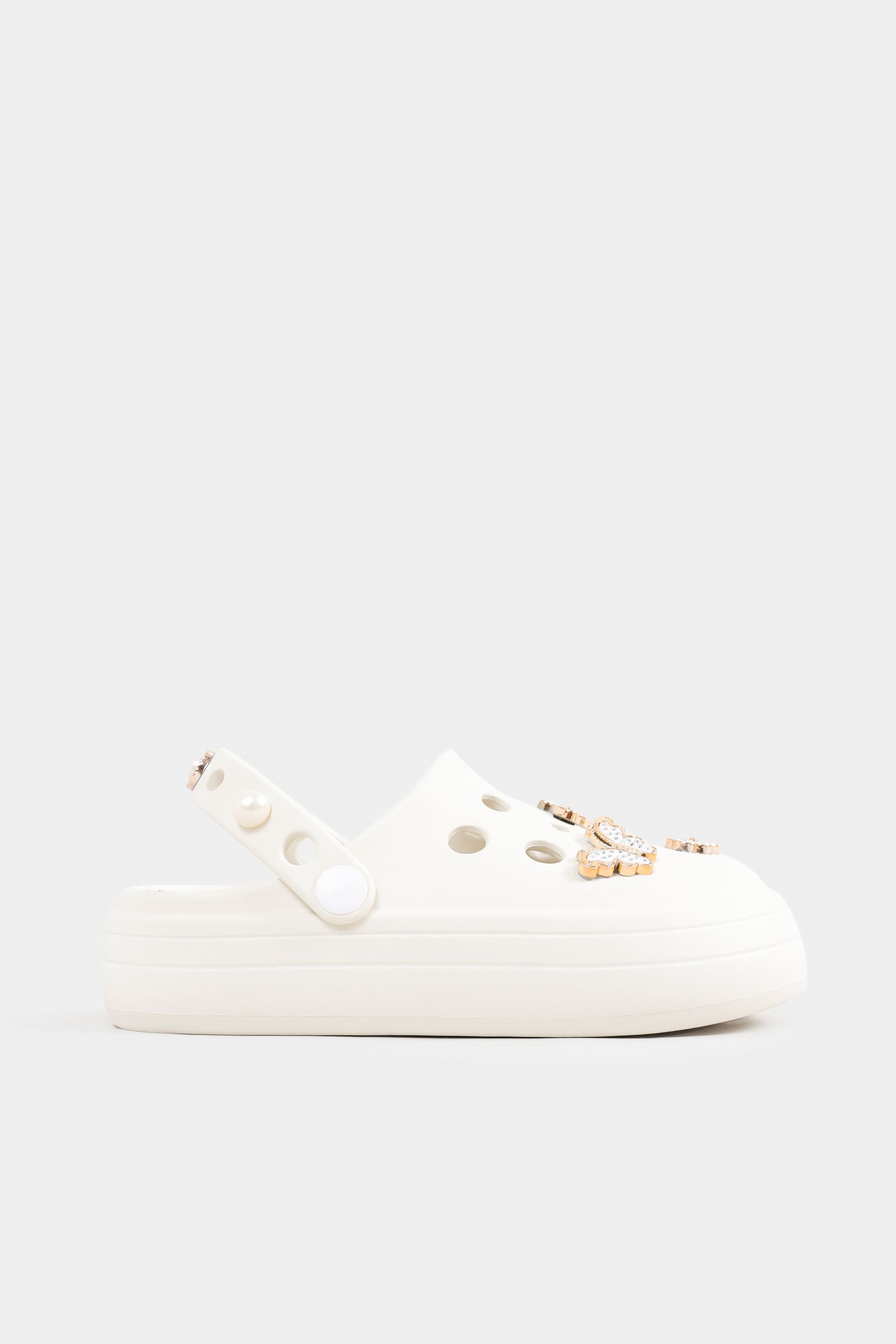 Embellished Rubberized Clogs