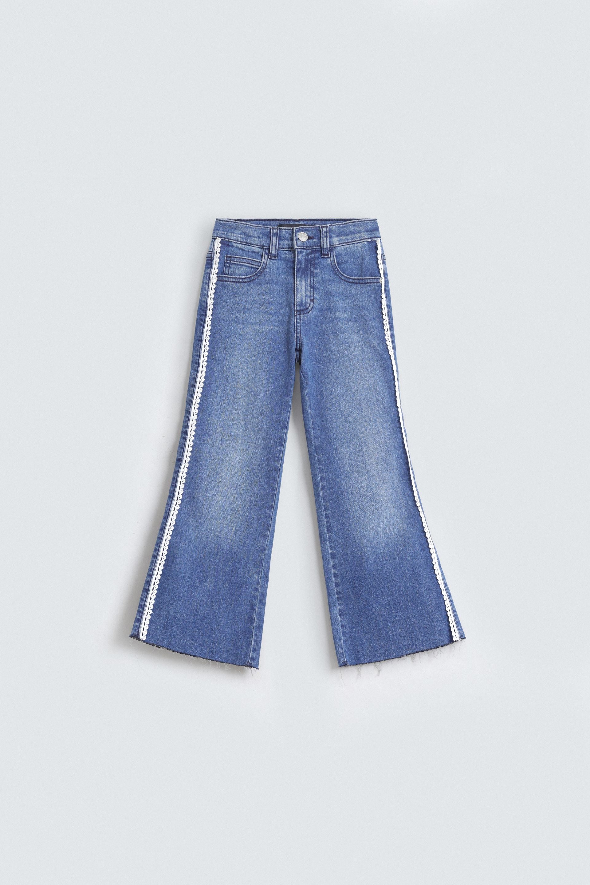 Boot Cut Jeans With Lace Detail