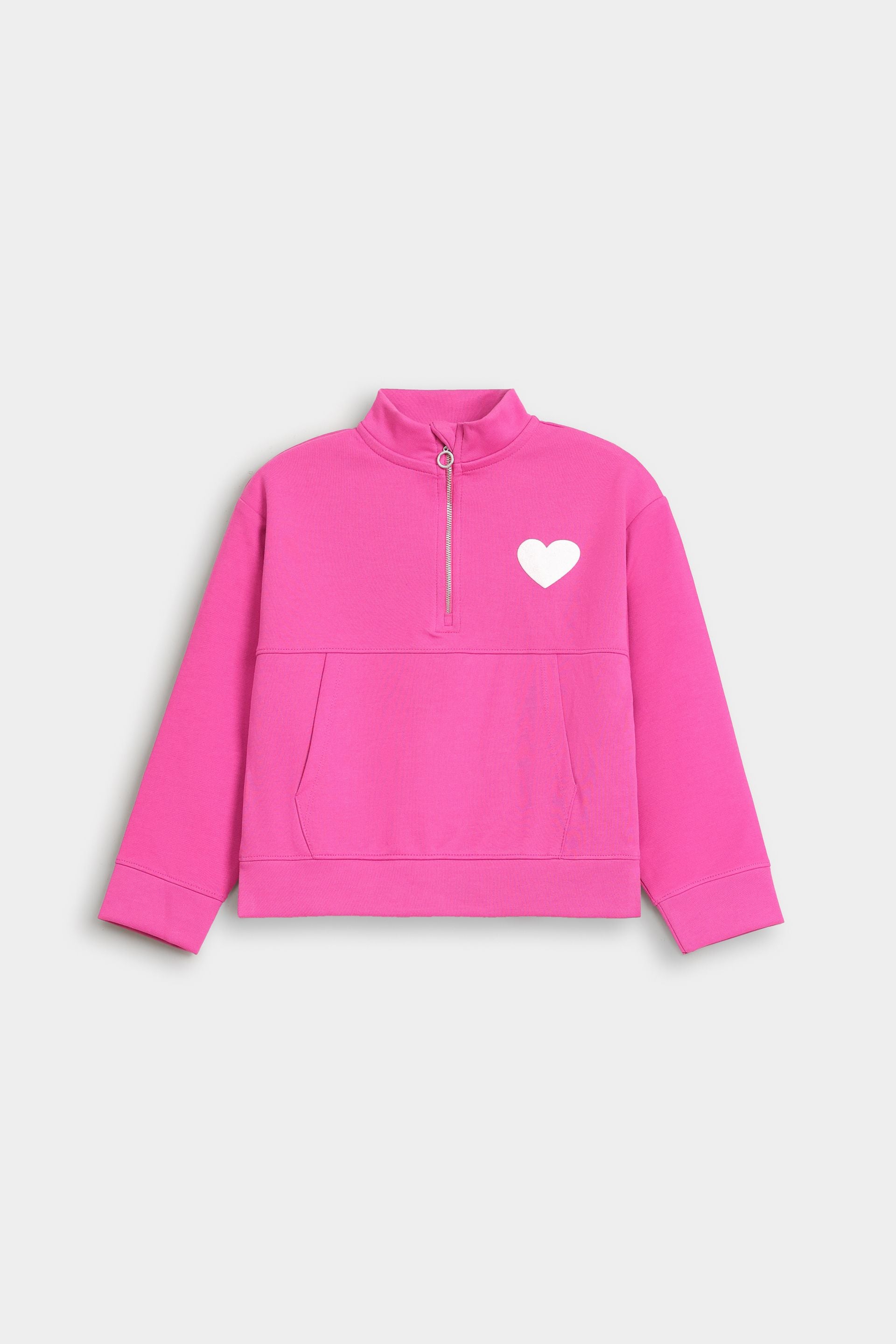 Graphic Quarter Zip-Up Sweatshirt