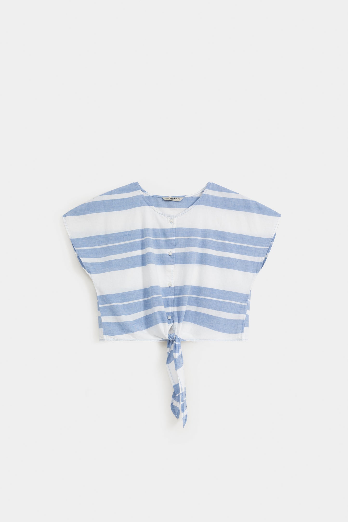 Batwing Striped Shirt With Draw cord