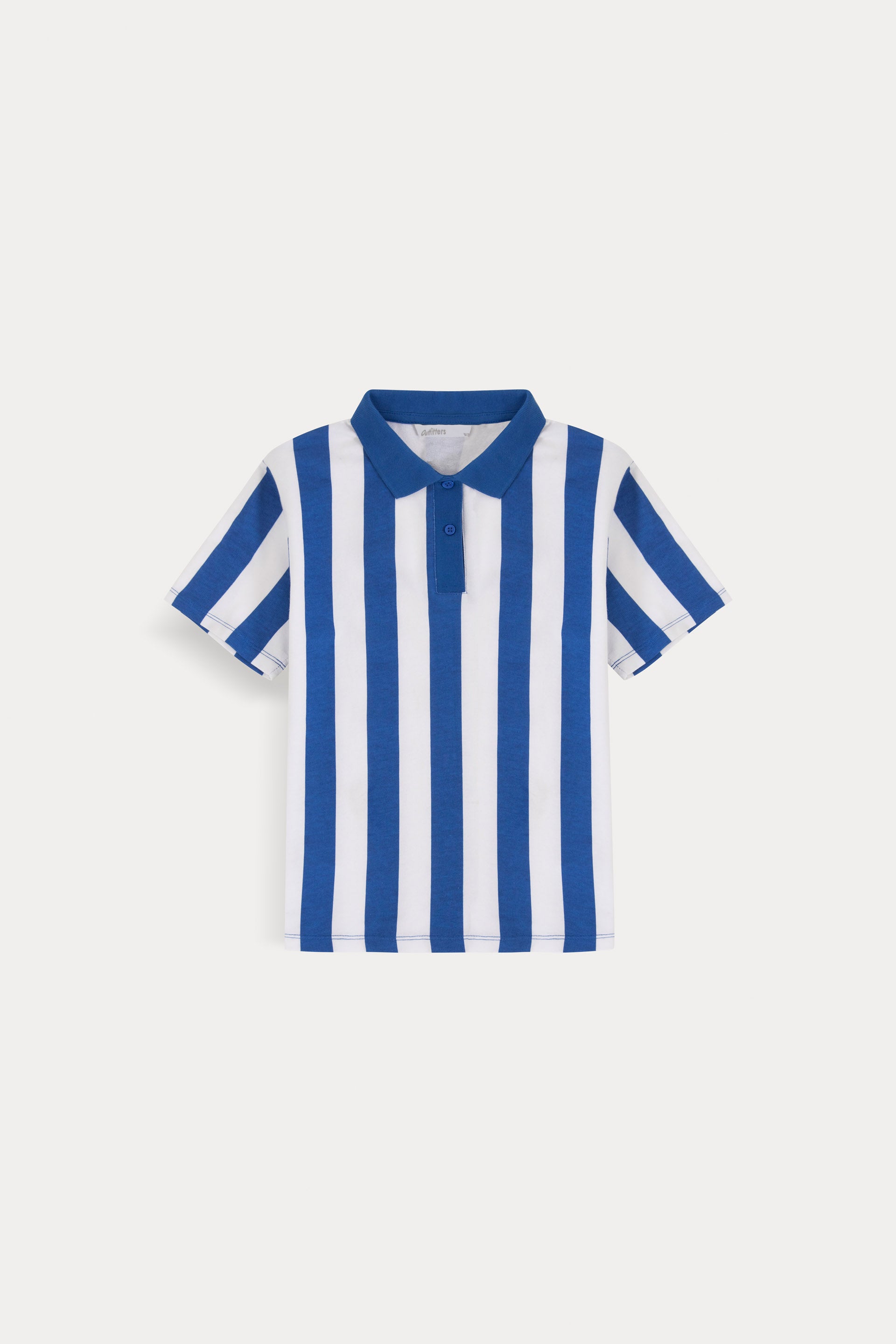 Vertical Stripe Polo Shirt
