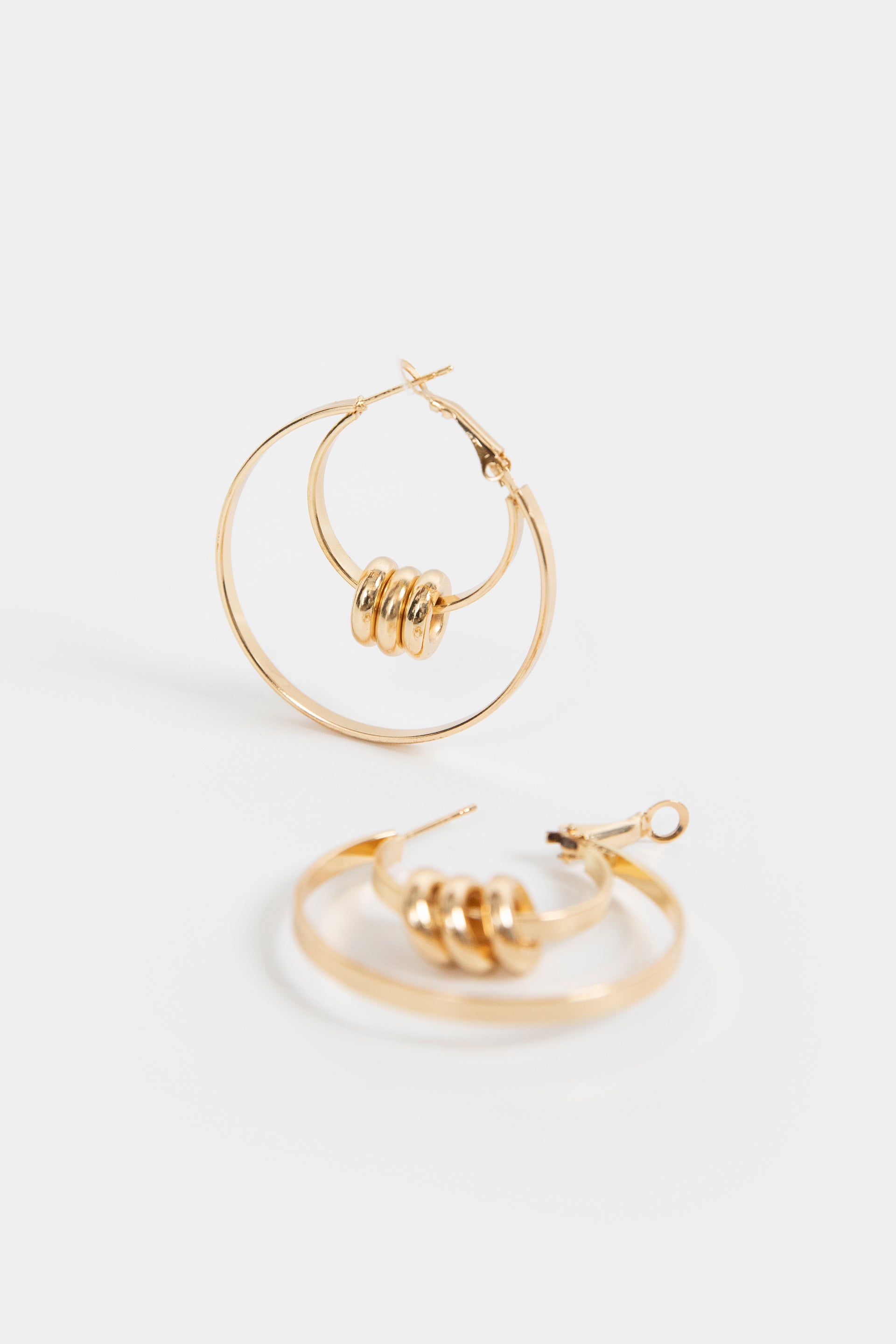 Large Ball Hoop Earrings