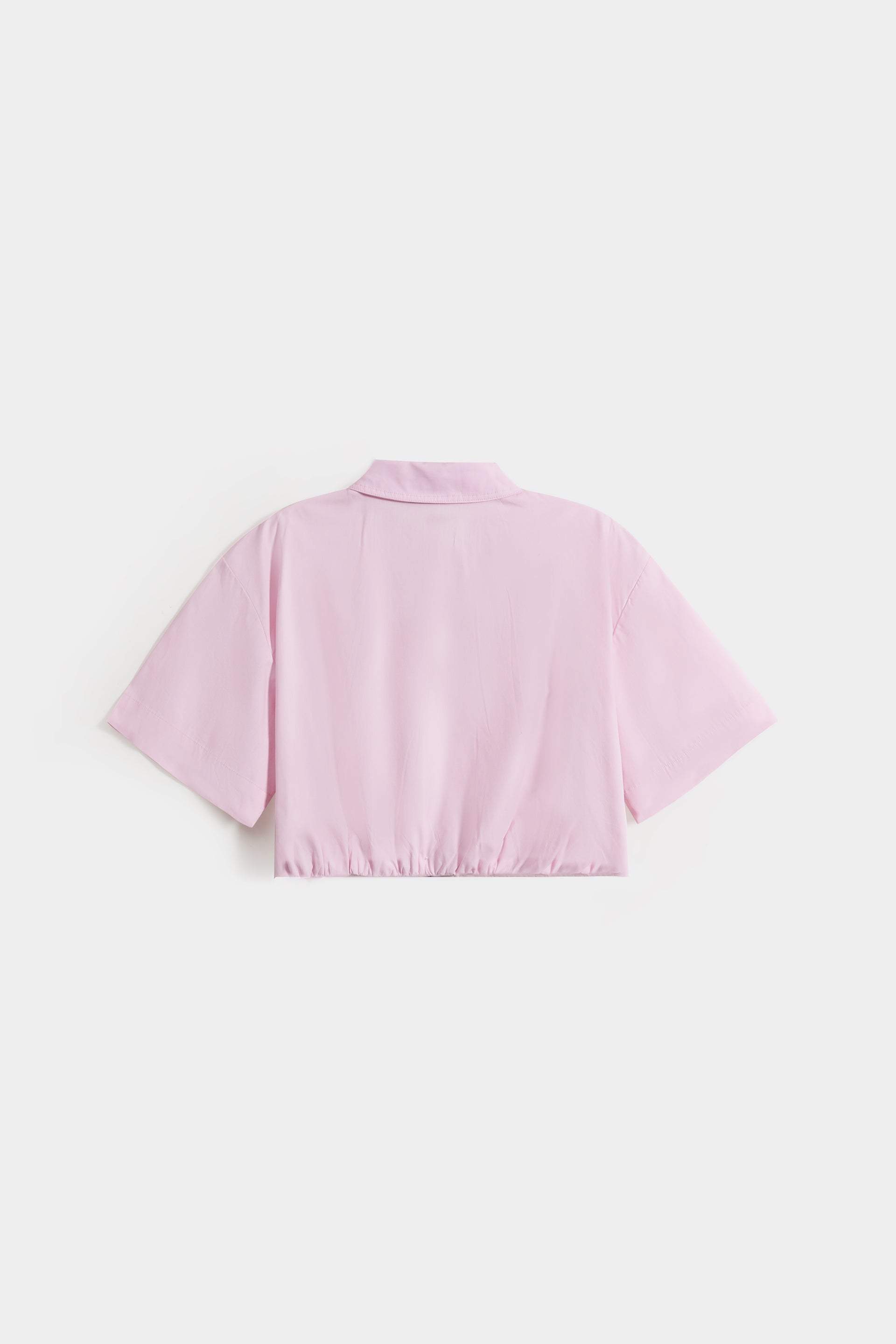 Super Cropped Shirt with Elasticated Hem