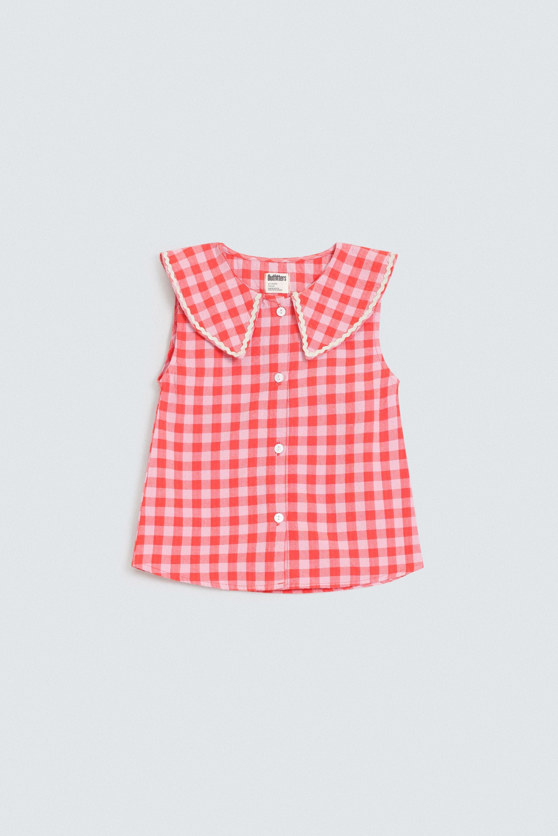 Cropped Checkered Shirt