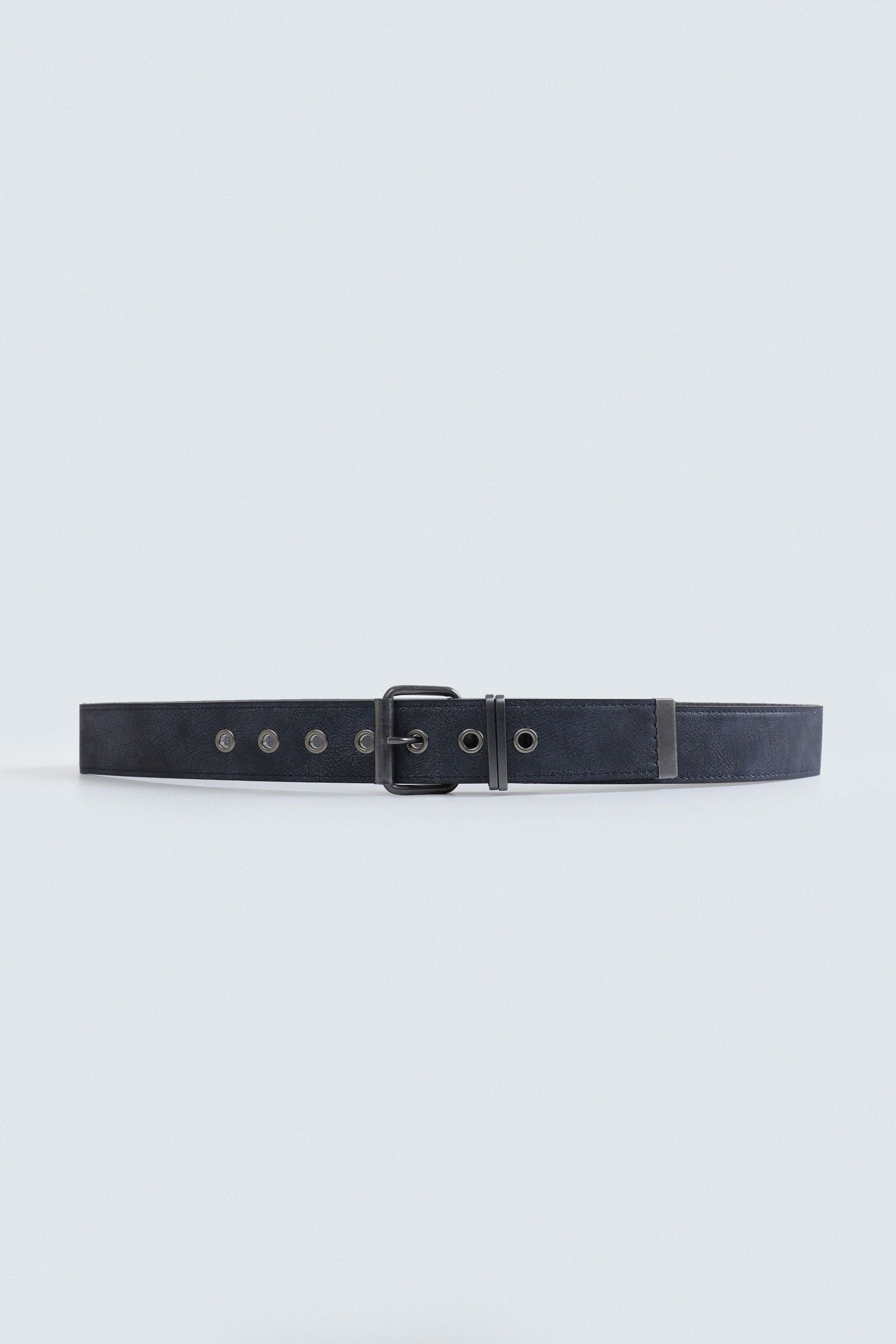 Faux Leather Single Grommet Belt