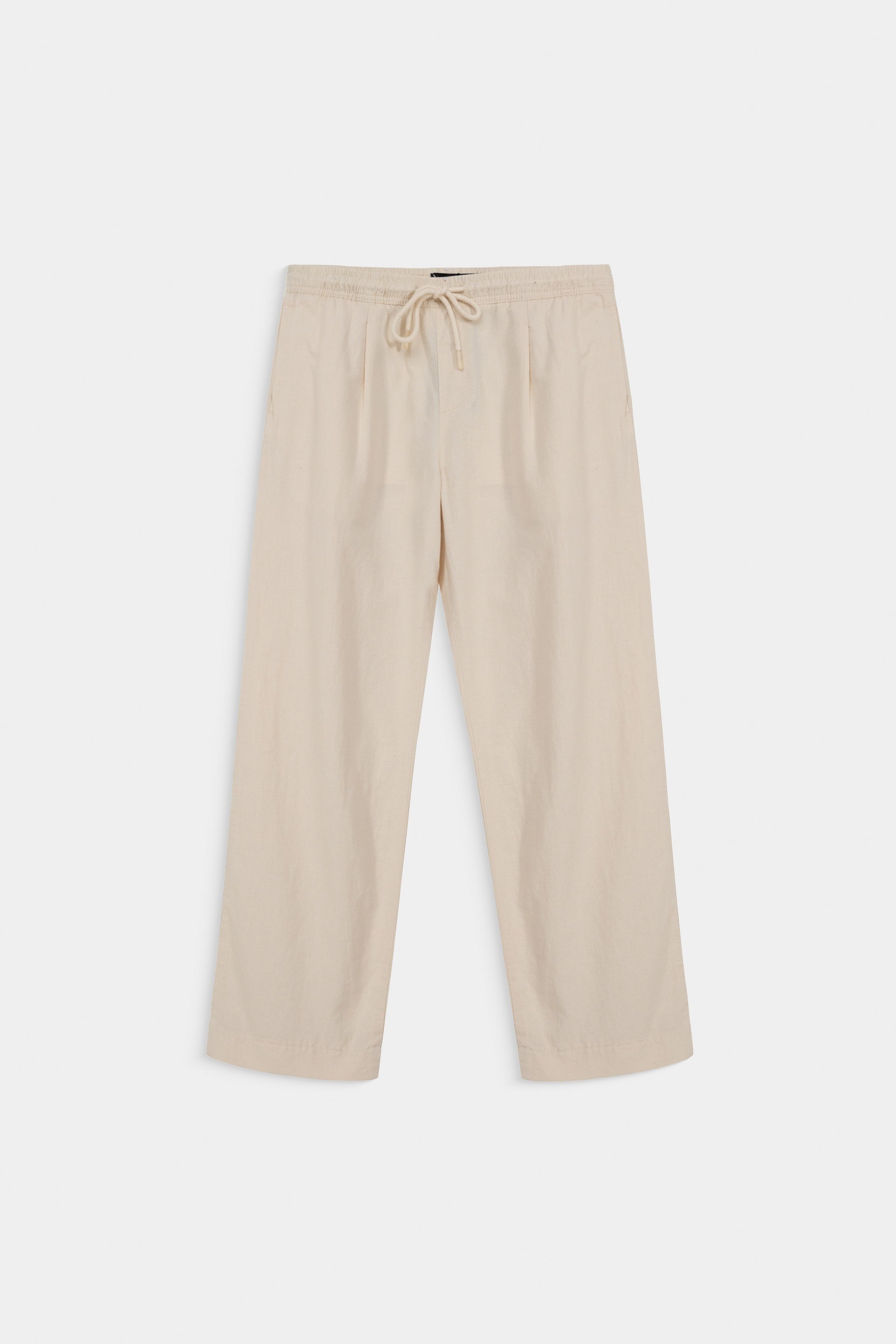Cotton Linen Straight Fit Trousers