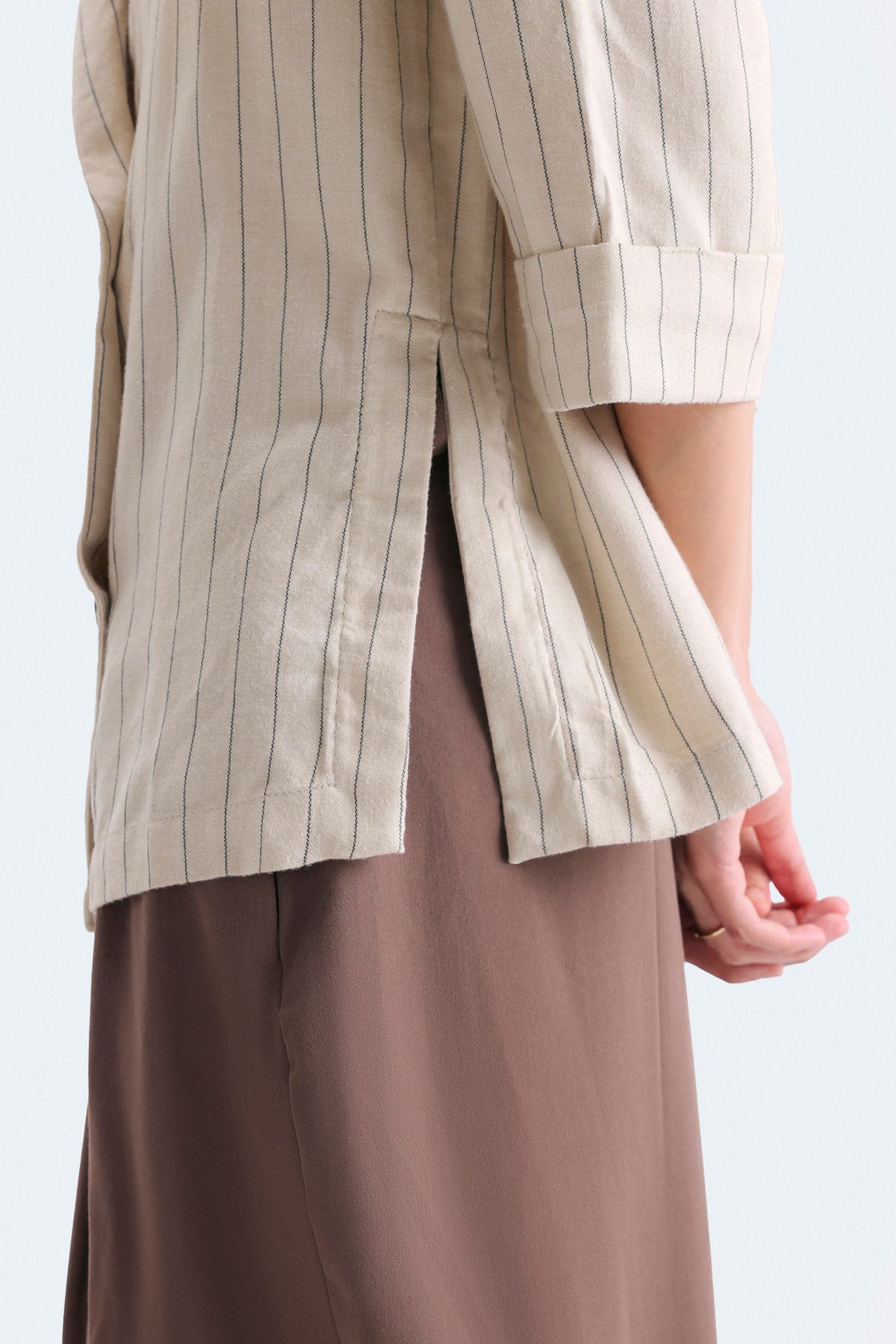 Striped Double Breasted Blazer