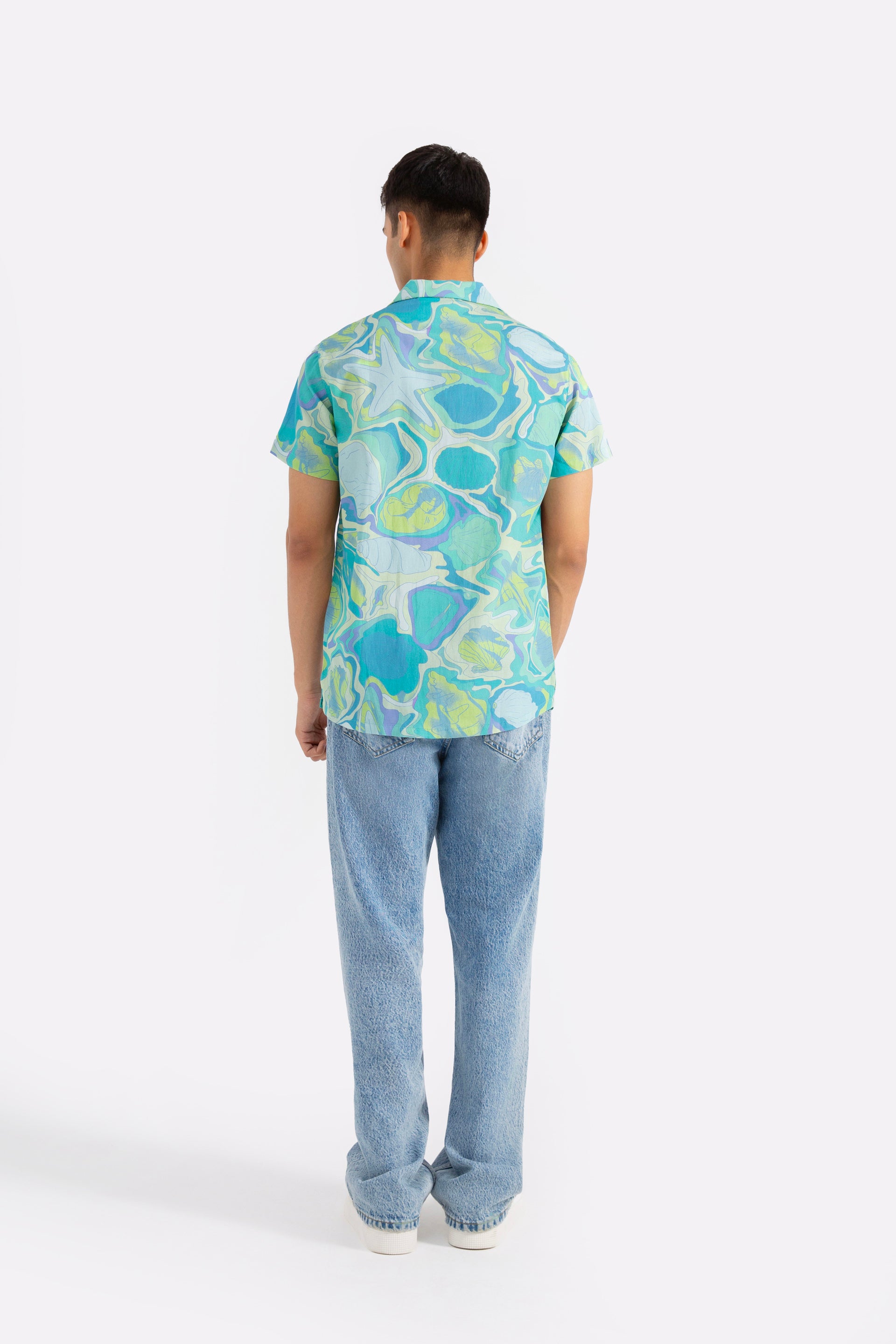Watercolor Oceanic Printed Shirt