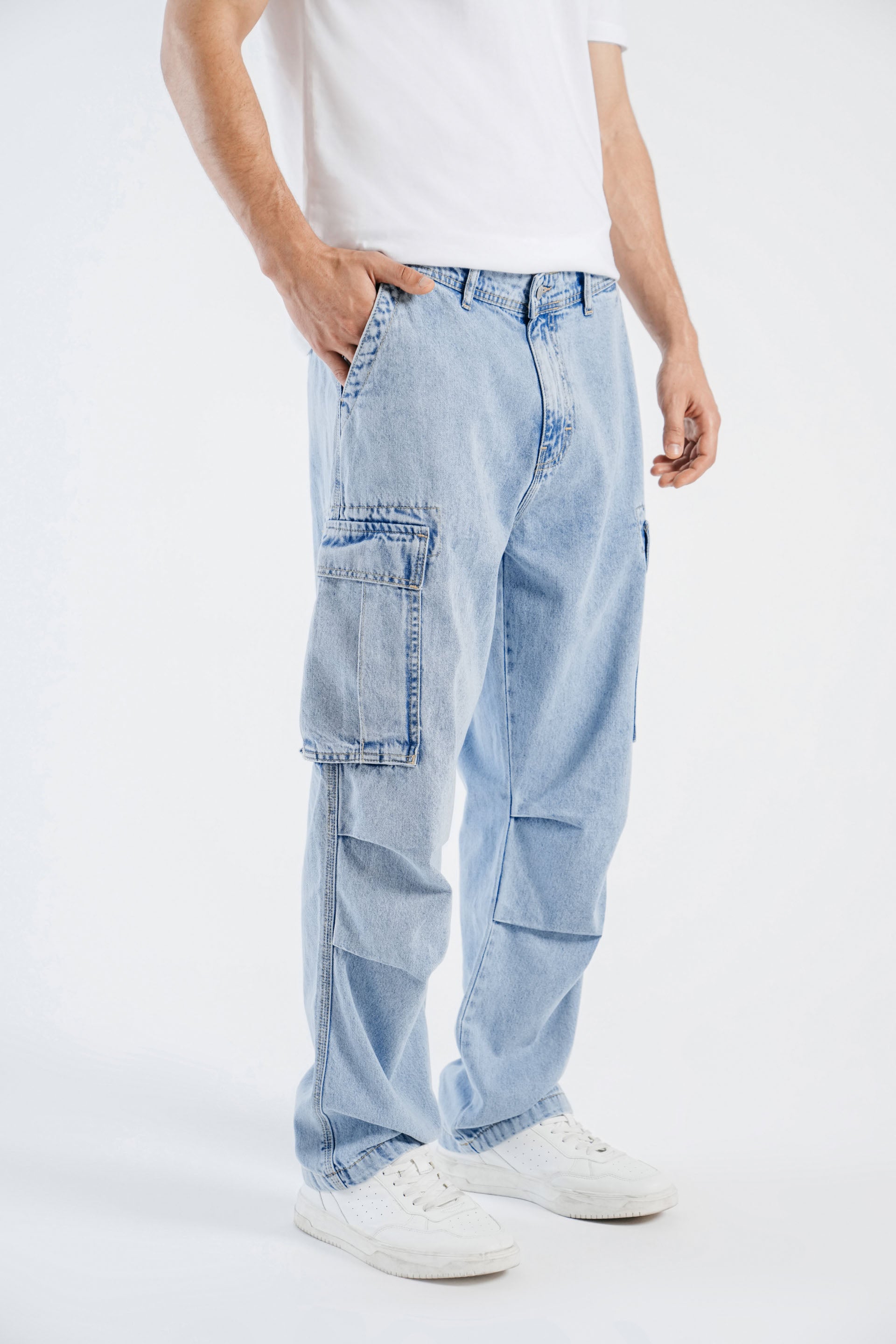 Cargo Straight Jeans