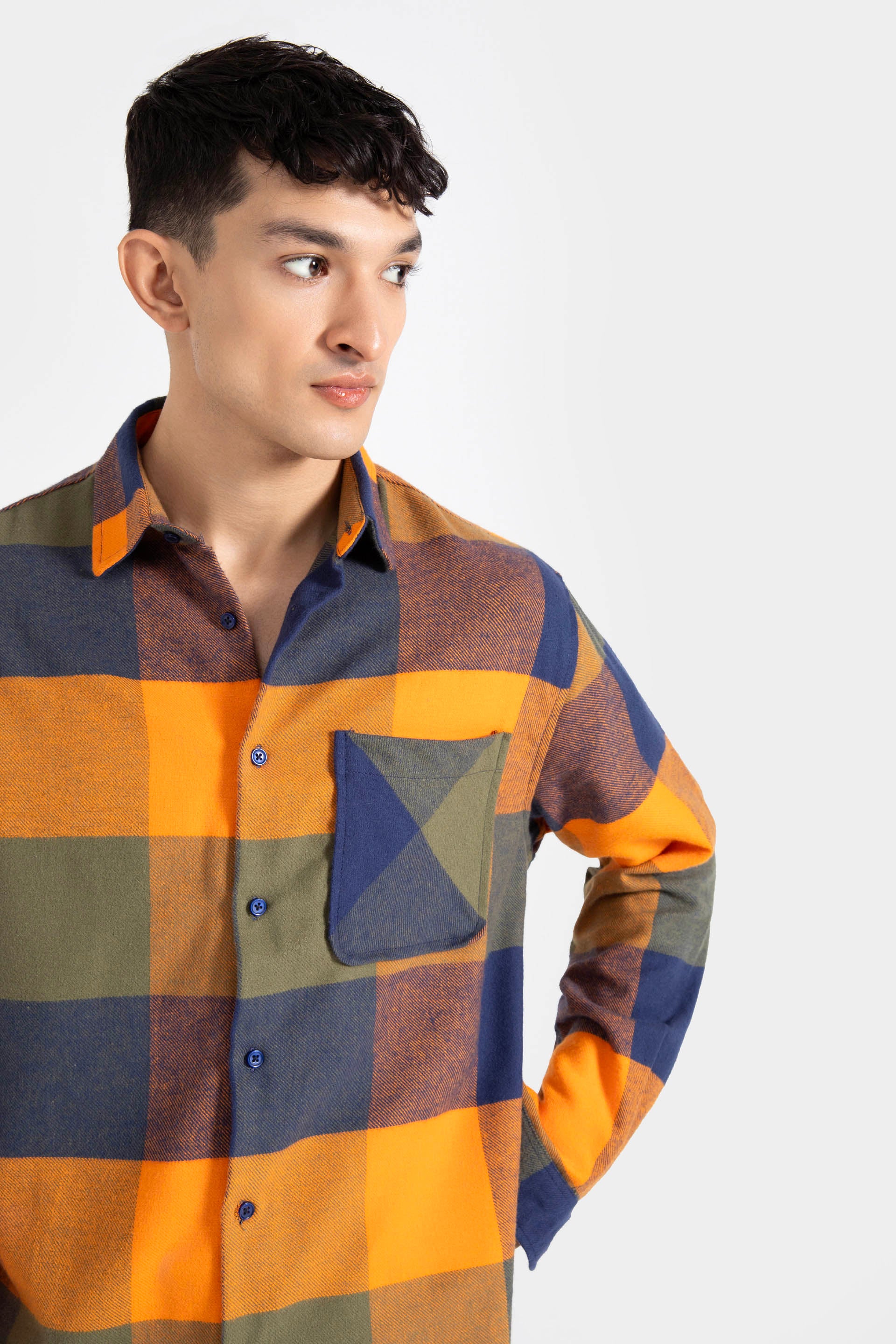 checkered heavy cotton shirt