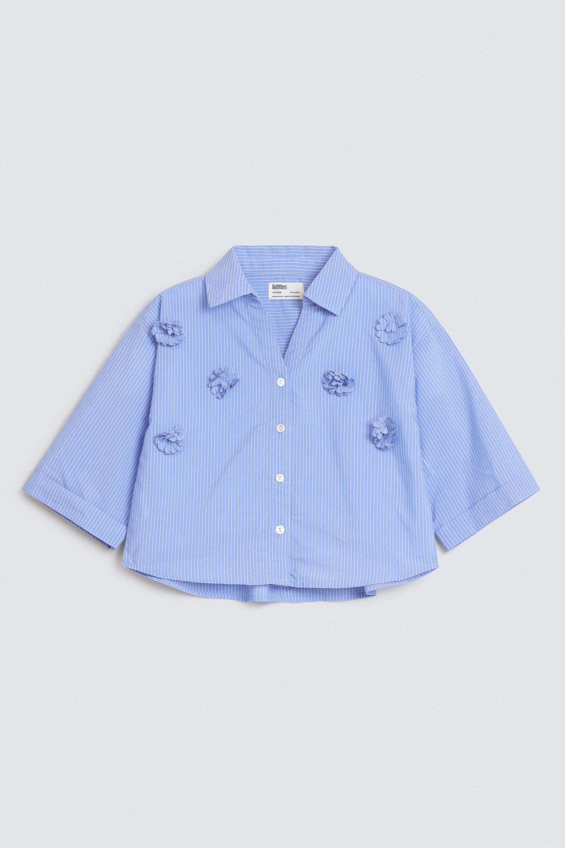 Cropped Embellished Shirt