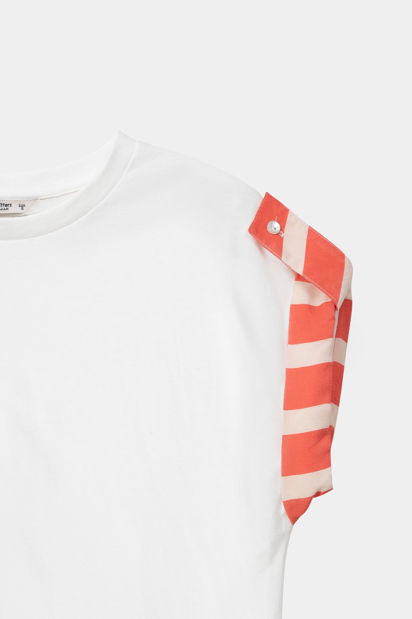 Solid T-Shirt with Contrast Sleeves