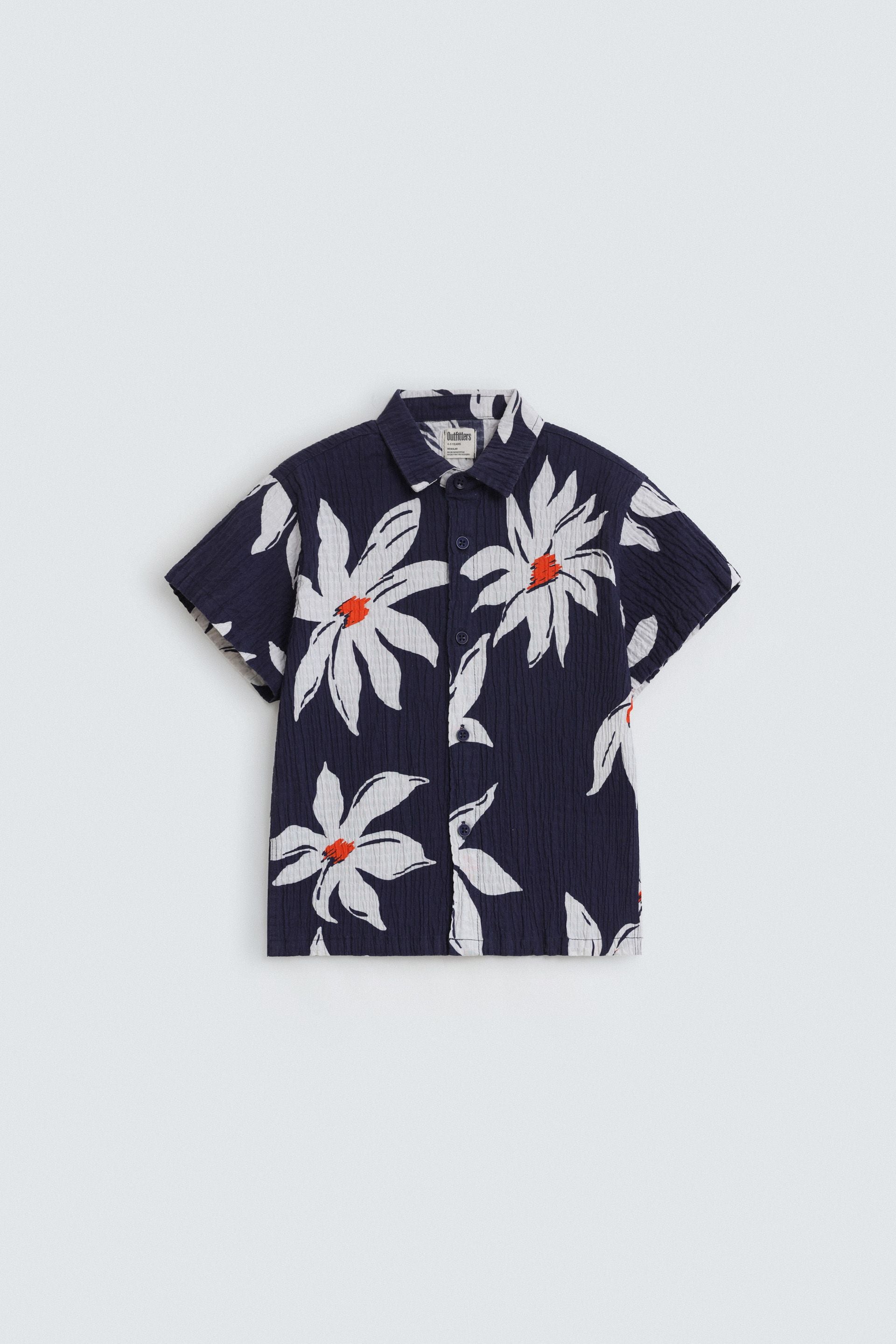 All-Over Print Textured Shirt