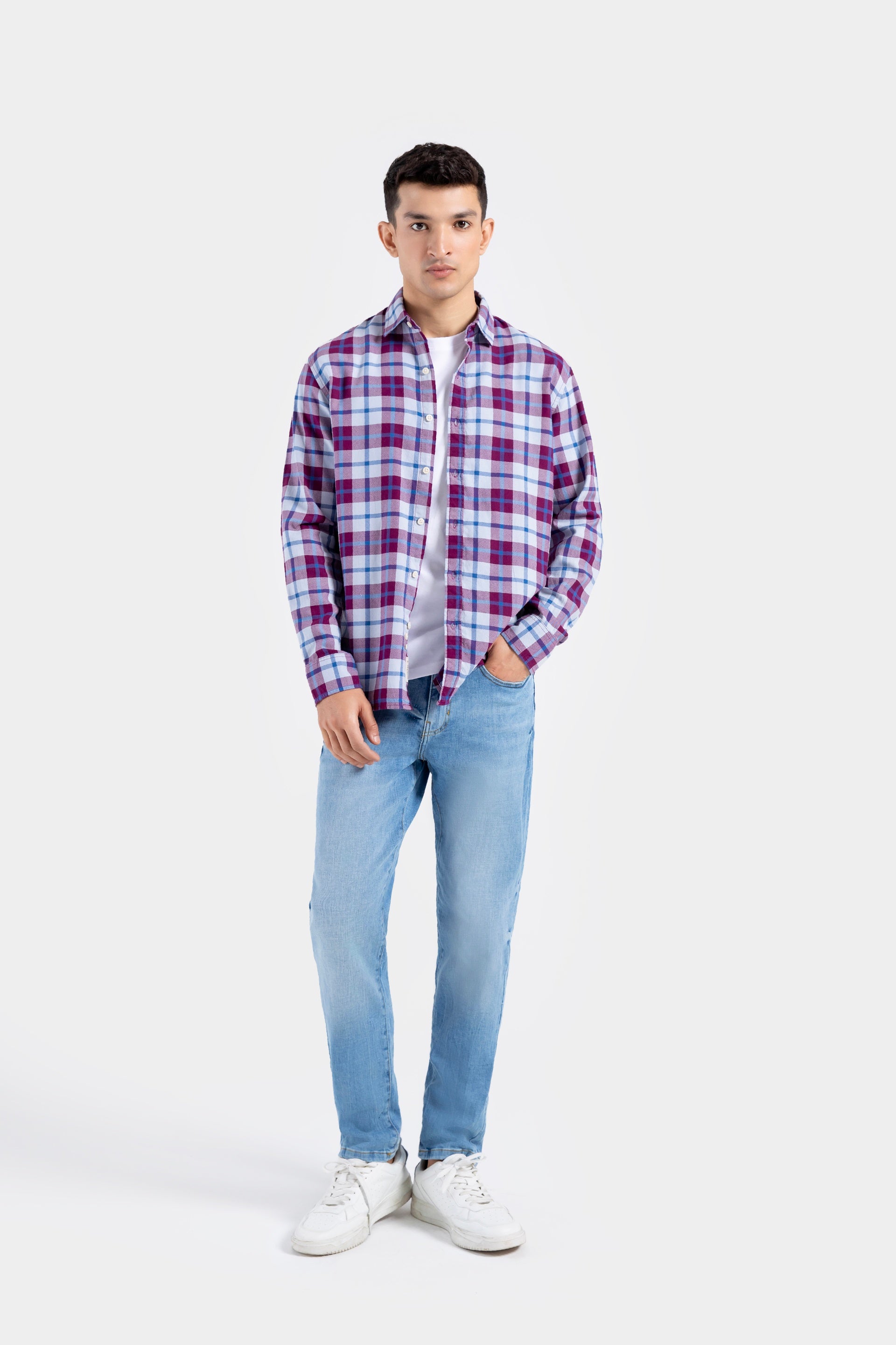 Cotton Checkered Shirt