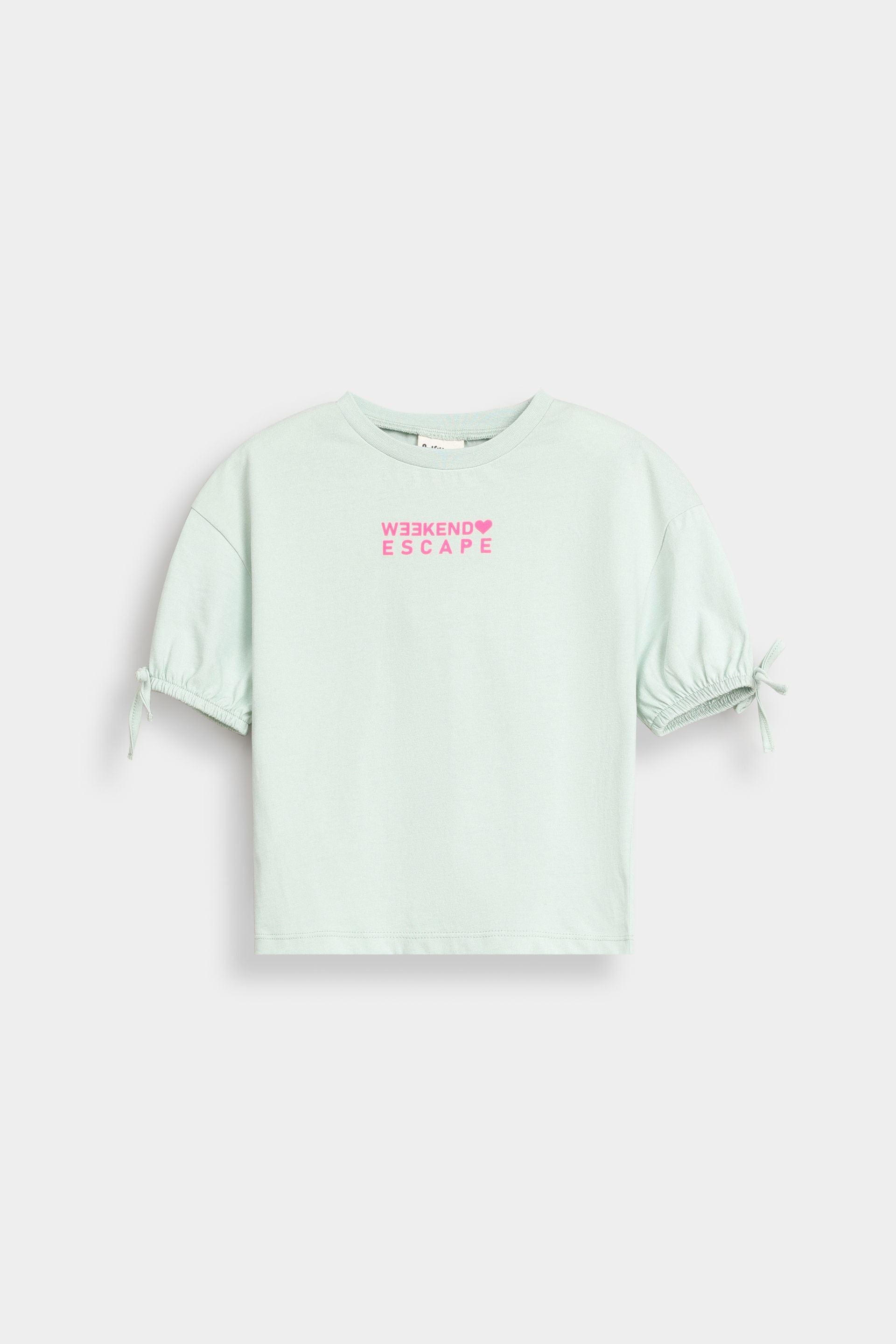 Cropped Slogan Print T-Shirt