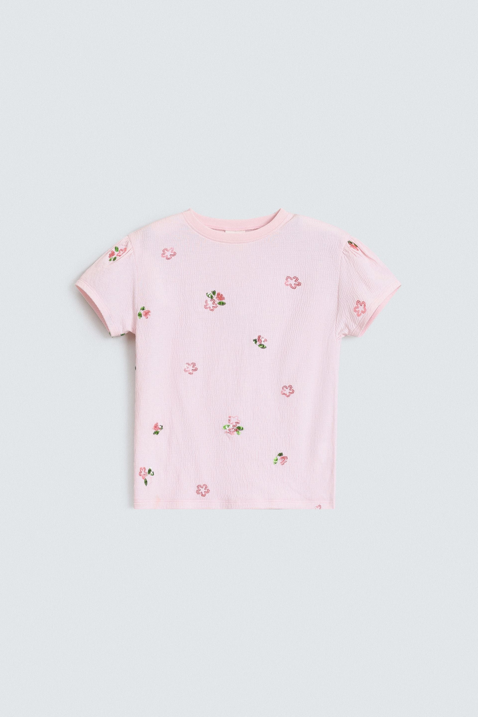 Textured Embellished T-Shirt