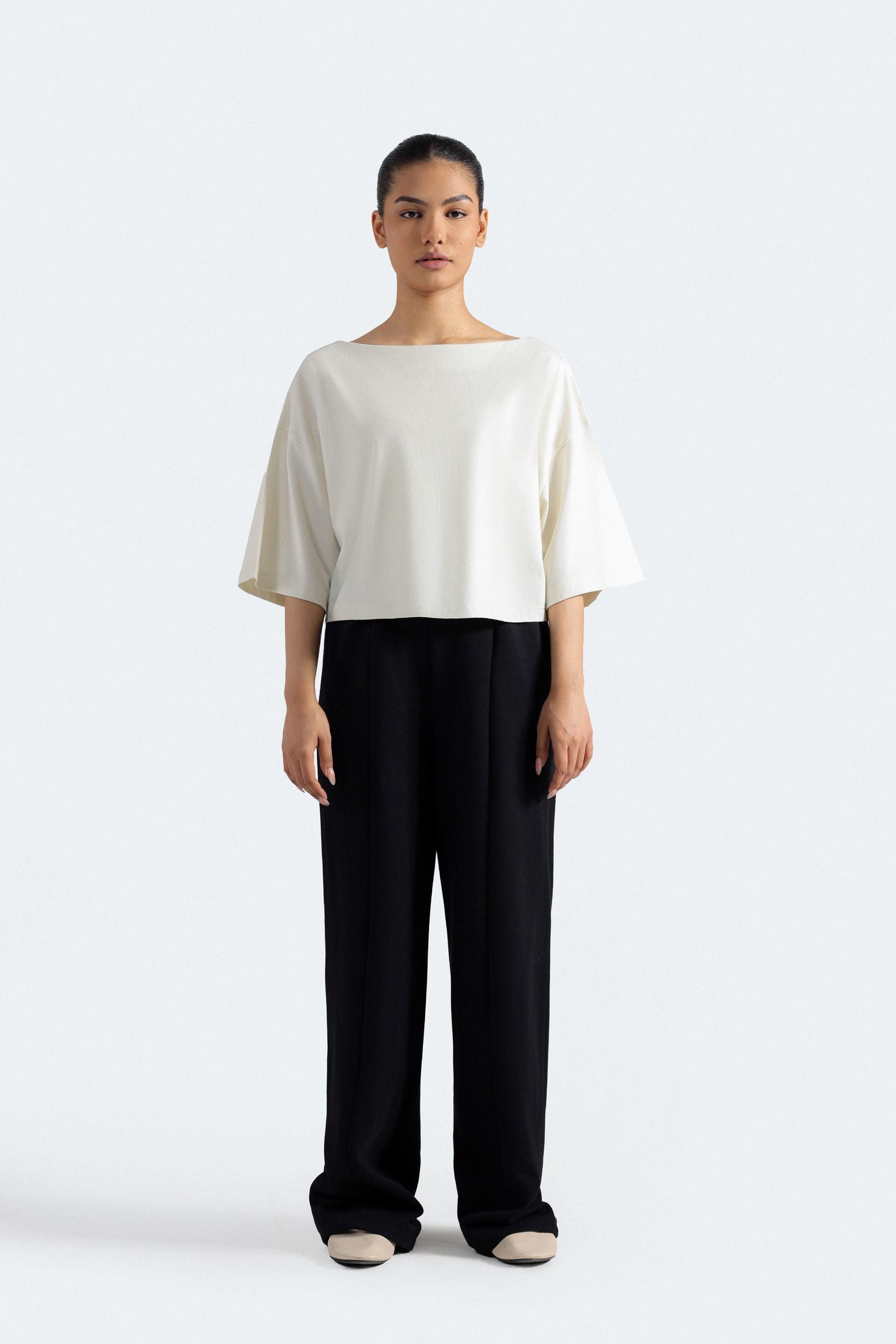 Pleated Straight Fit Trousers