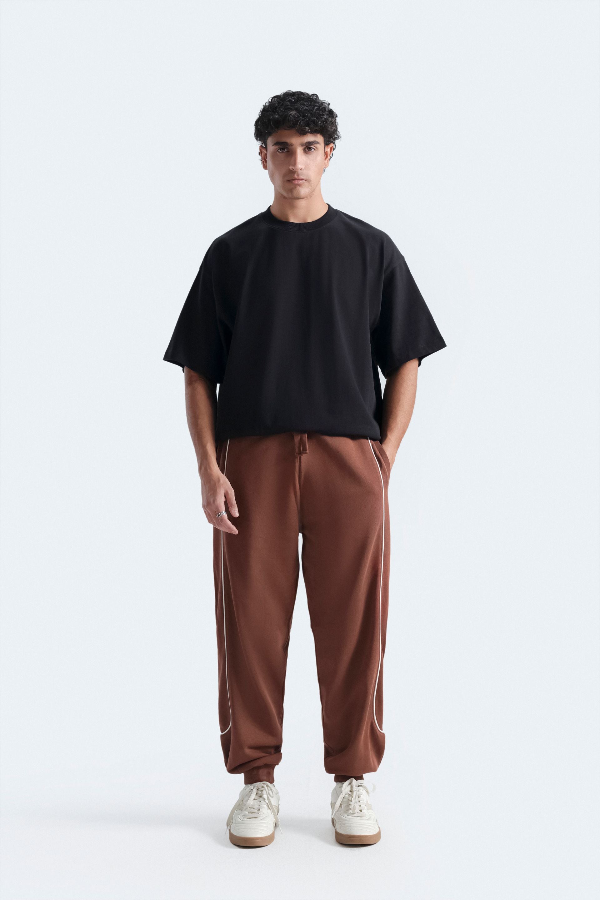 Jogger Trousers With Piping Detail