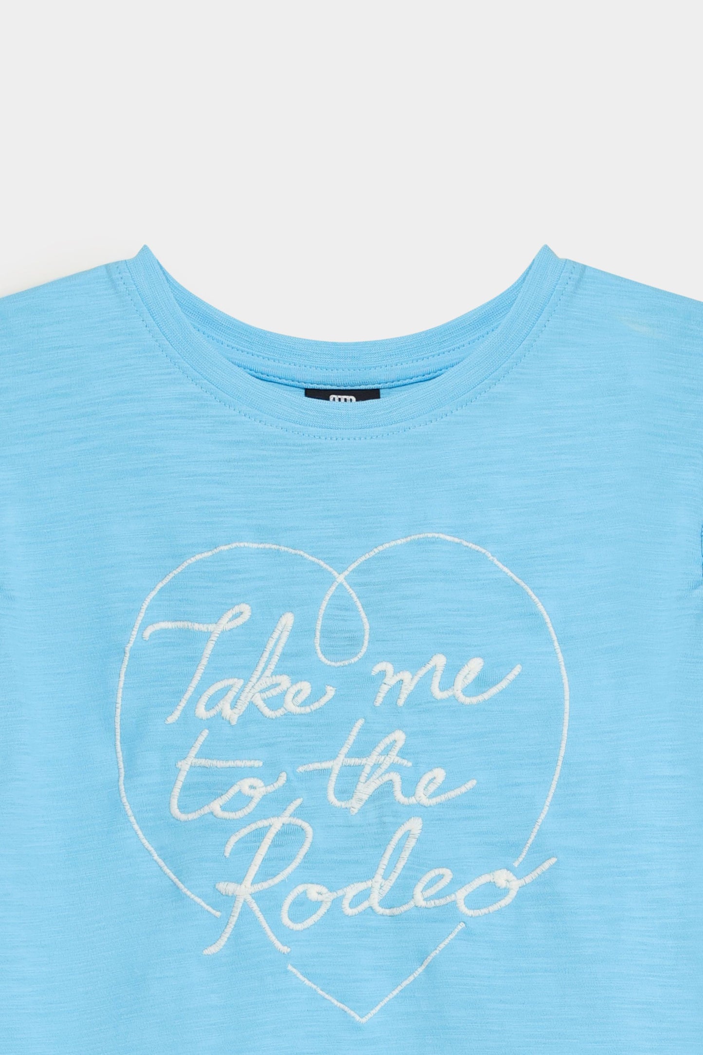 Cropped Graphic T-Shirt With Short Ruffle Sleeves