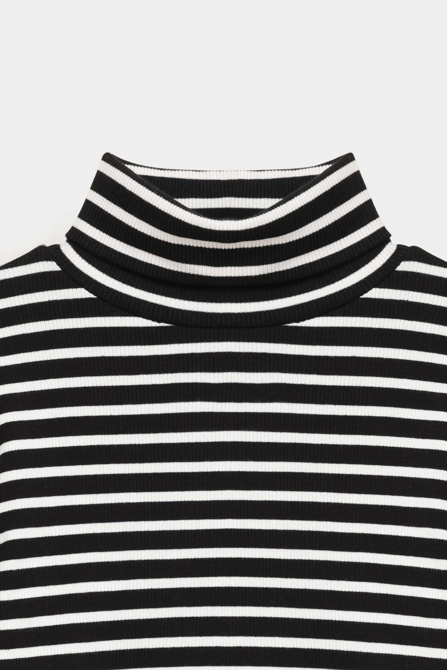 Striped High Neck T-shirt