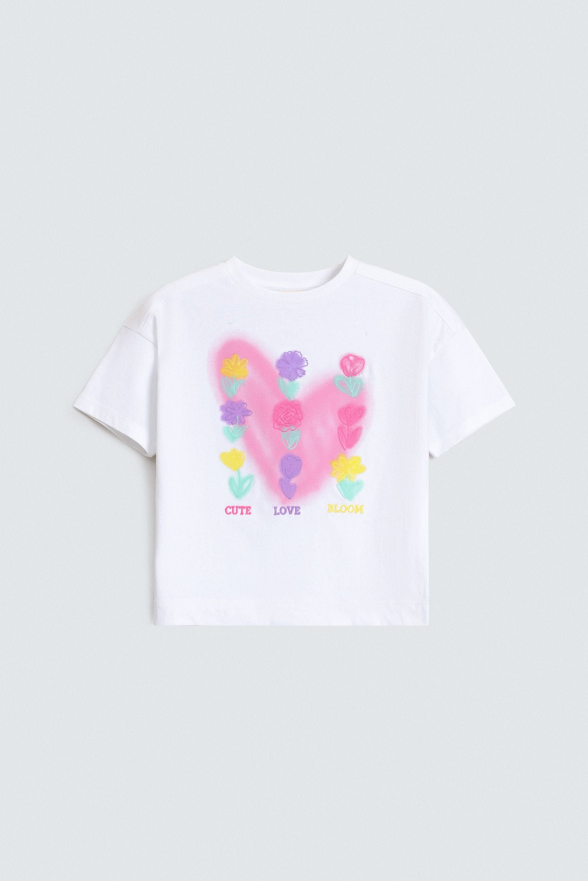Cropped Embroidered T-Shirt